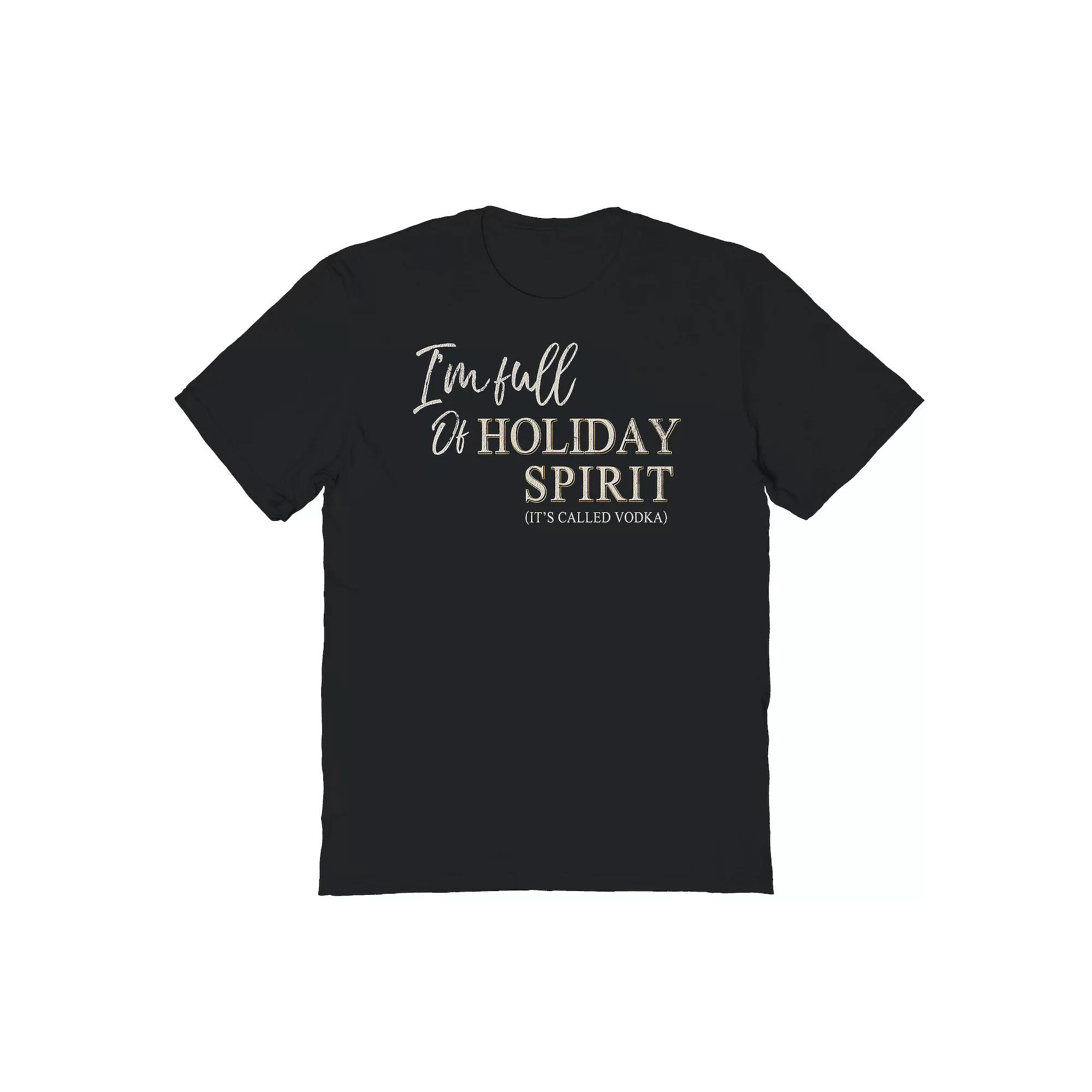 Men's Full of Holiday Spirit Graphic Tee, Women's, Size: Small, Black Product Image