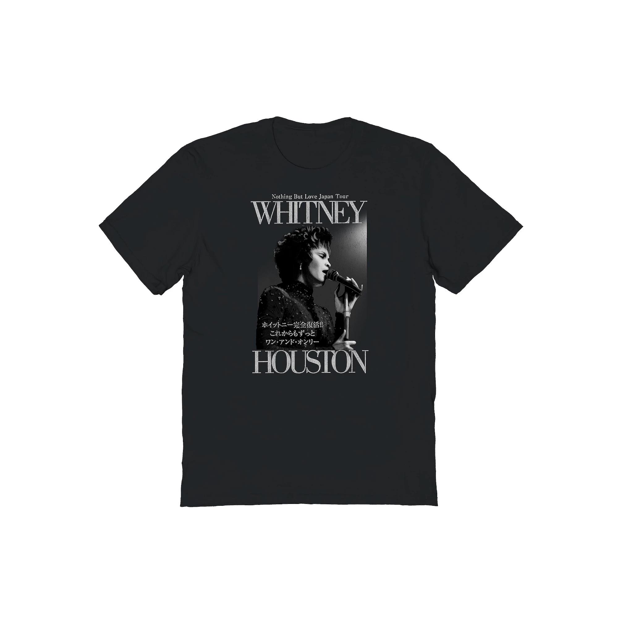 Men's Whitney Houston On Stage Graphic Tee, Size: Large, Black Product Image