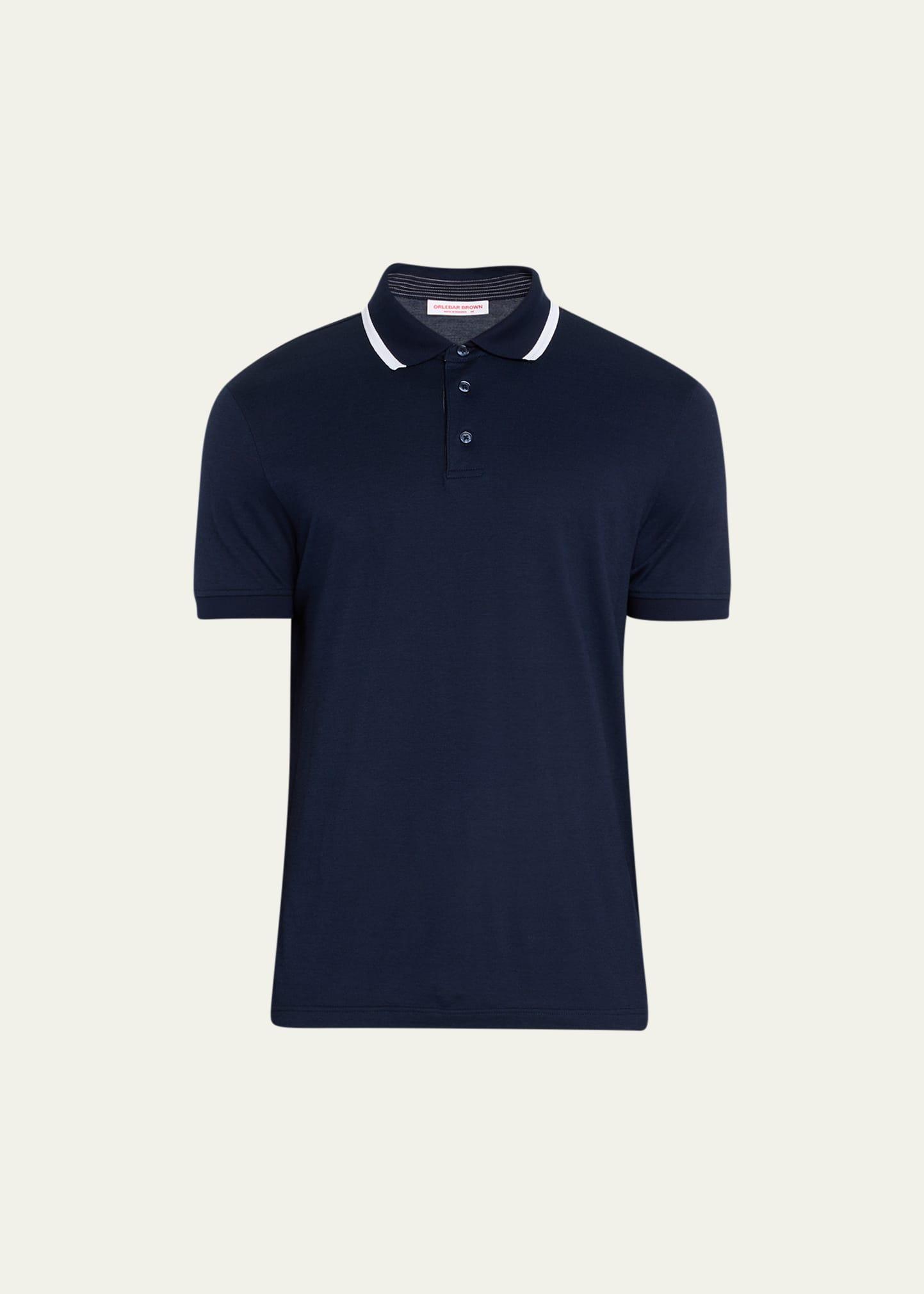 Mens Dominic Tipped-Collar Polo Shirt Product Image