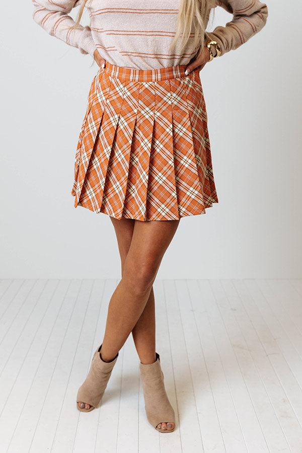 Stay Flirty Plaid Skort Product Image