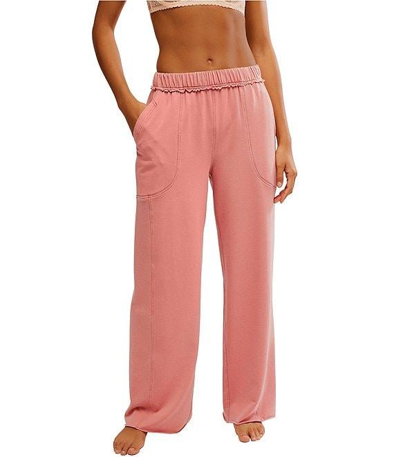 Free People Don't Wait Up Wide-Leg Lounge Pants Product Image