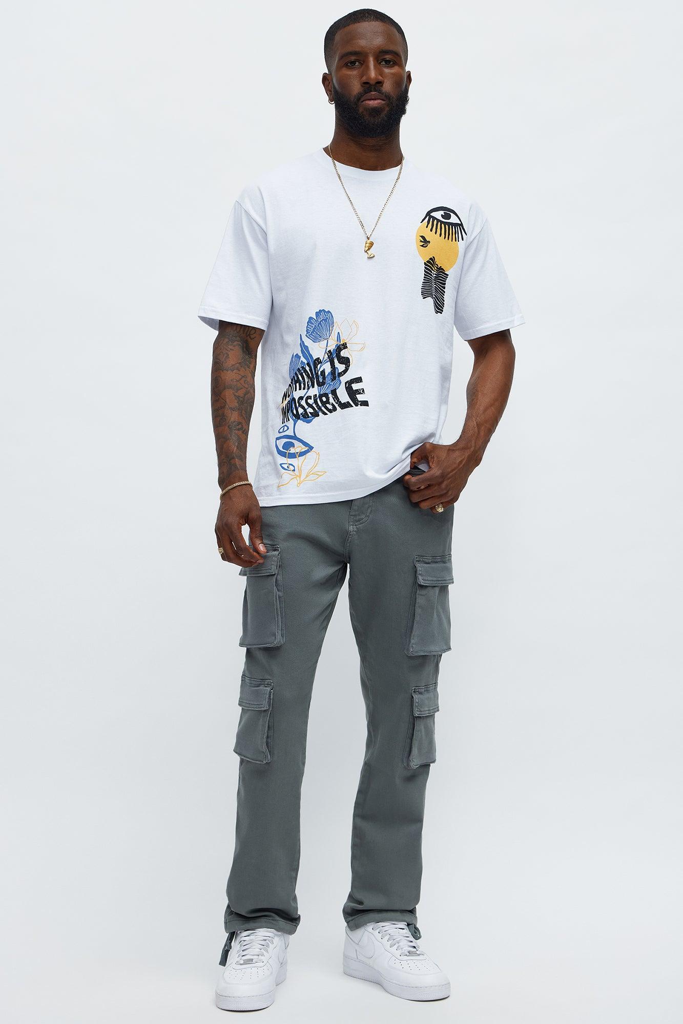 Nothing Is Impossible Short Sleeve Tee - White Male Product Image