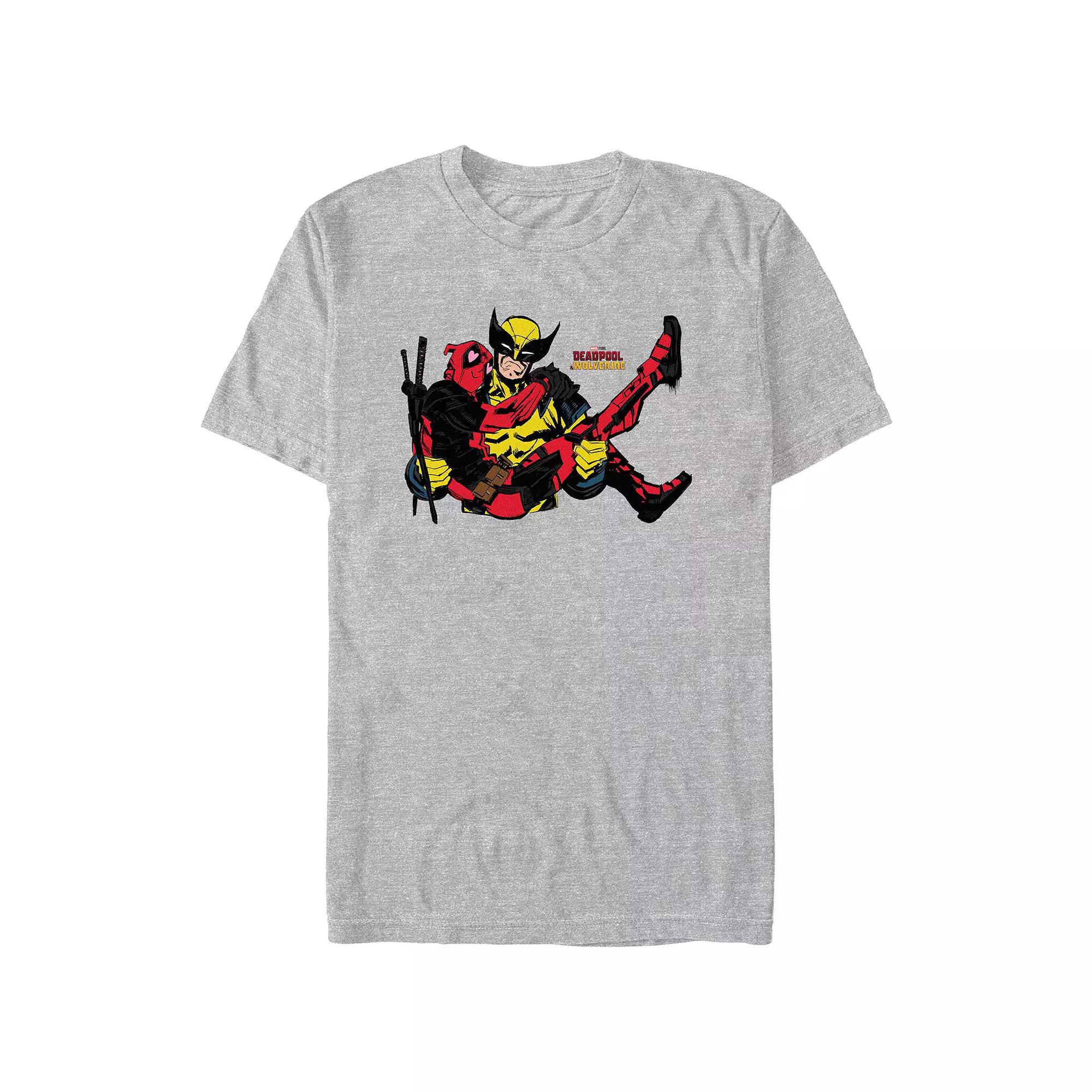 Men's Marvel Deadpool And Wolverine Rescuing Deadpool Graphic Tee,  Product Image