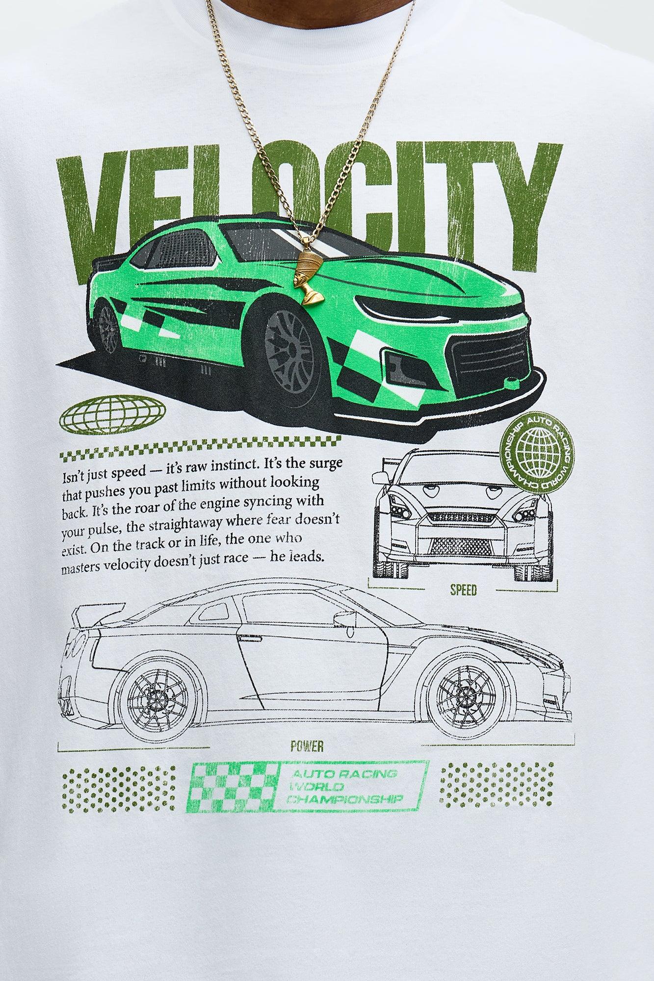 Velocity Oversized Short Sleeve Tee - White Male Product Image