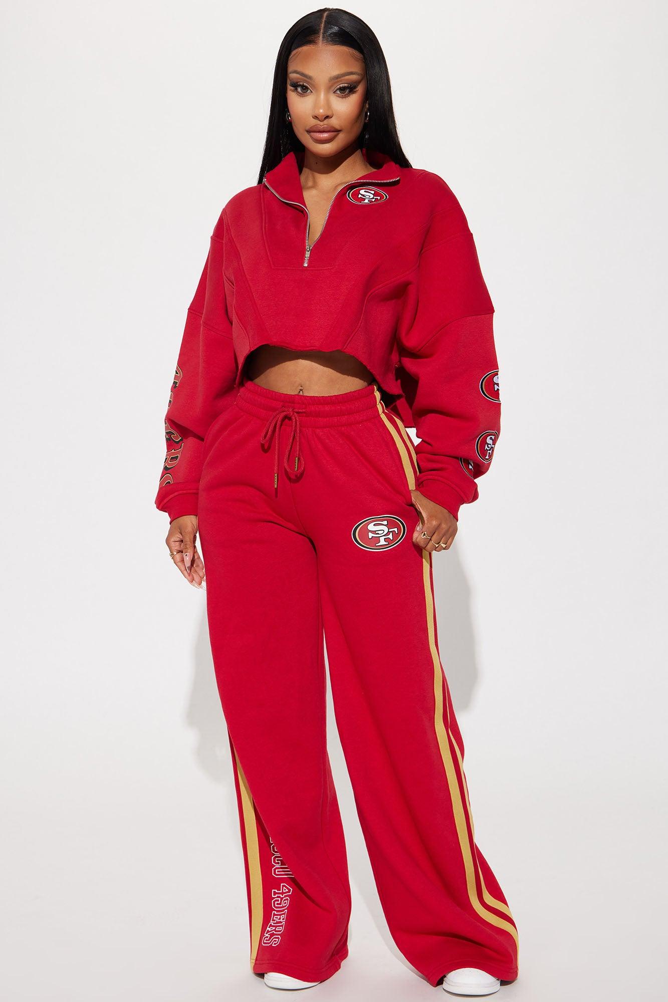 49ers Second Half Come-Back Zip Sweatshirt - Red Female Product Image