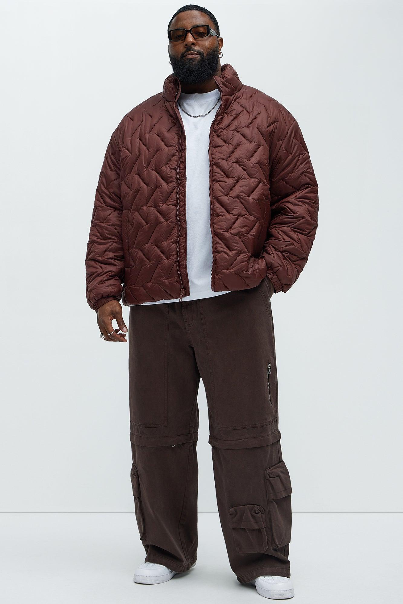 Off Road Quilted Jacket - Burgundy Product Image