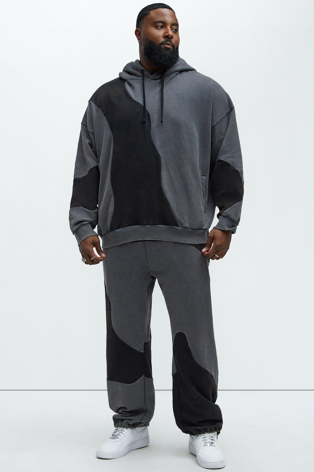 Washed Abstract Hoodie - Black Product Image