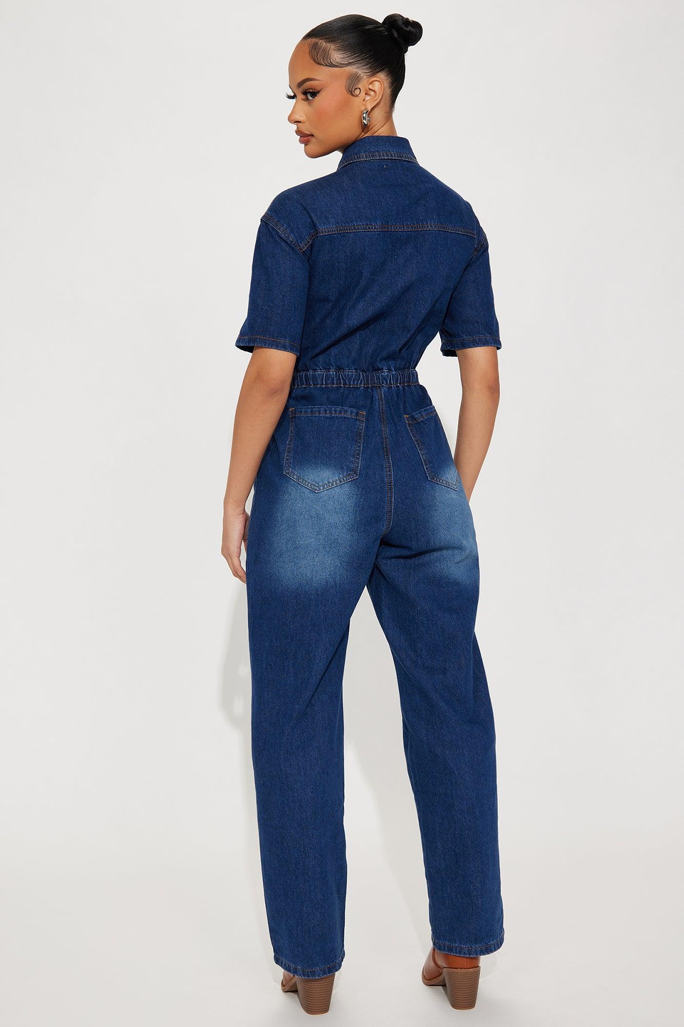 Searching For Your Love Denim Jumpsuit - Medium Wash Product Image