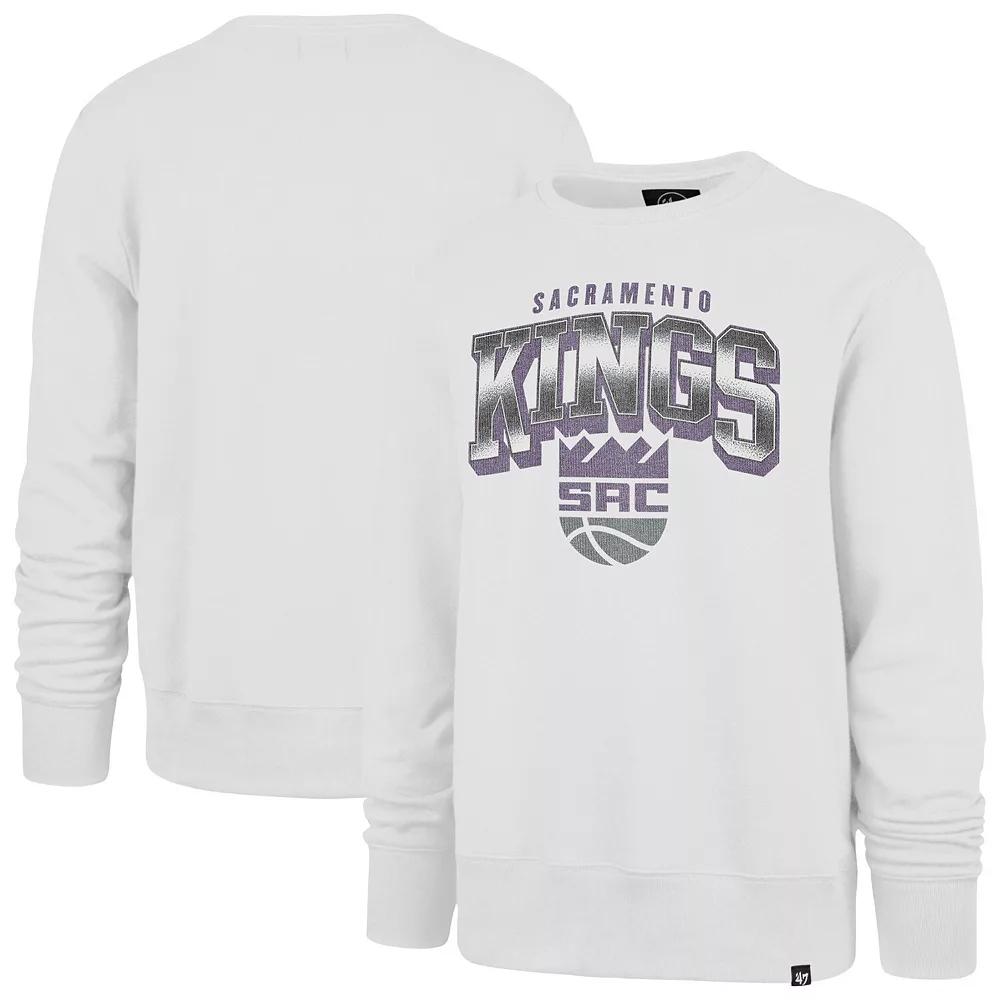 Men's '47 White Sacramento Kings Spotlight Headline Pullover Sweatshirt,  Product Image