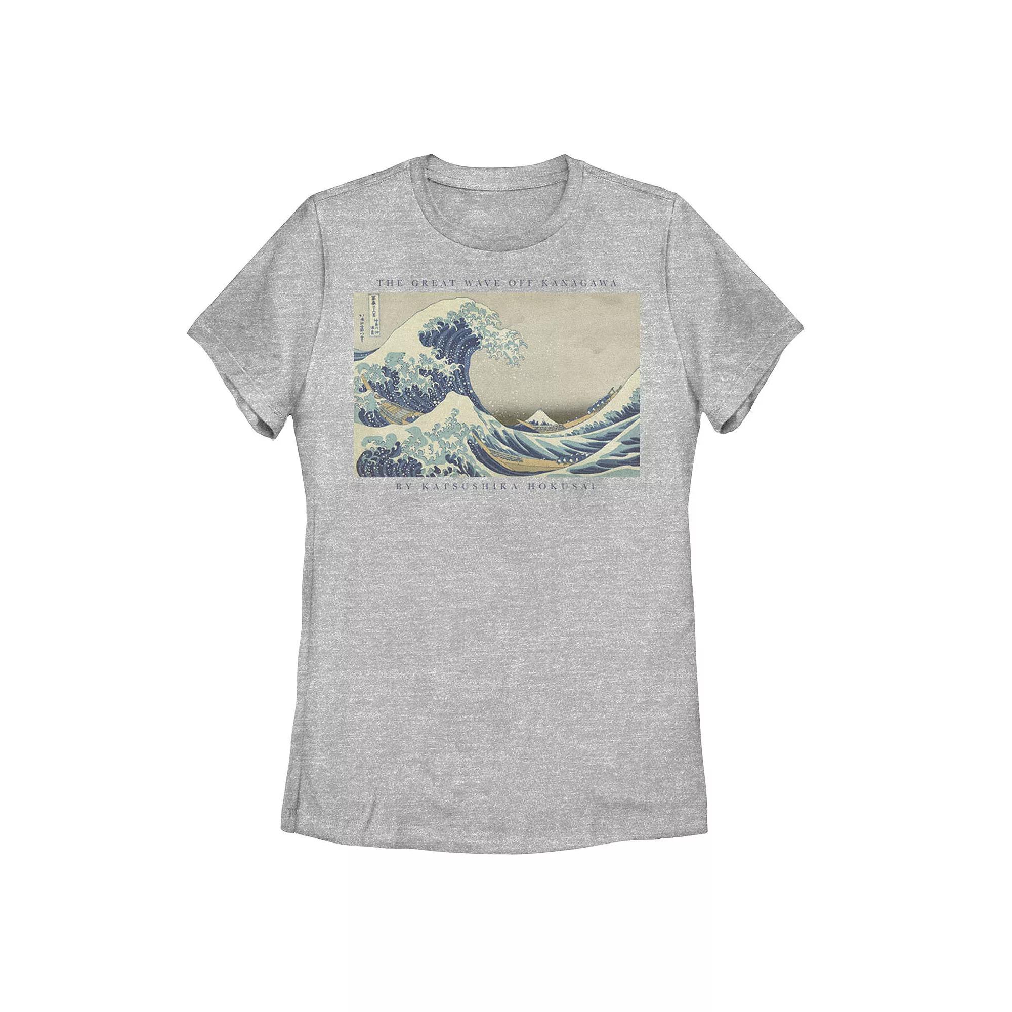 Juniors' The Great Wave Off Kanagawa Graphic Tee, Girl's,  Product Image