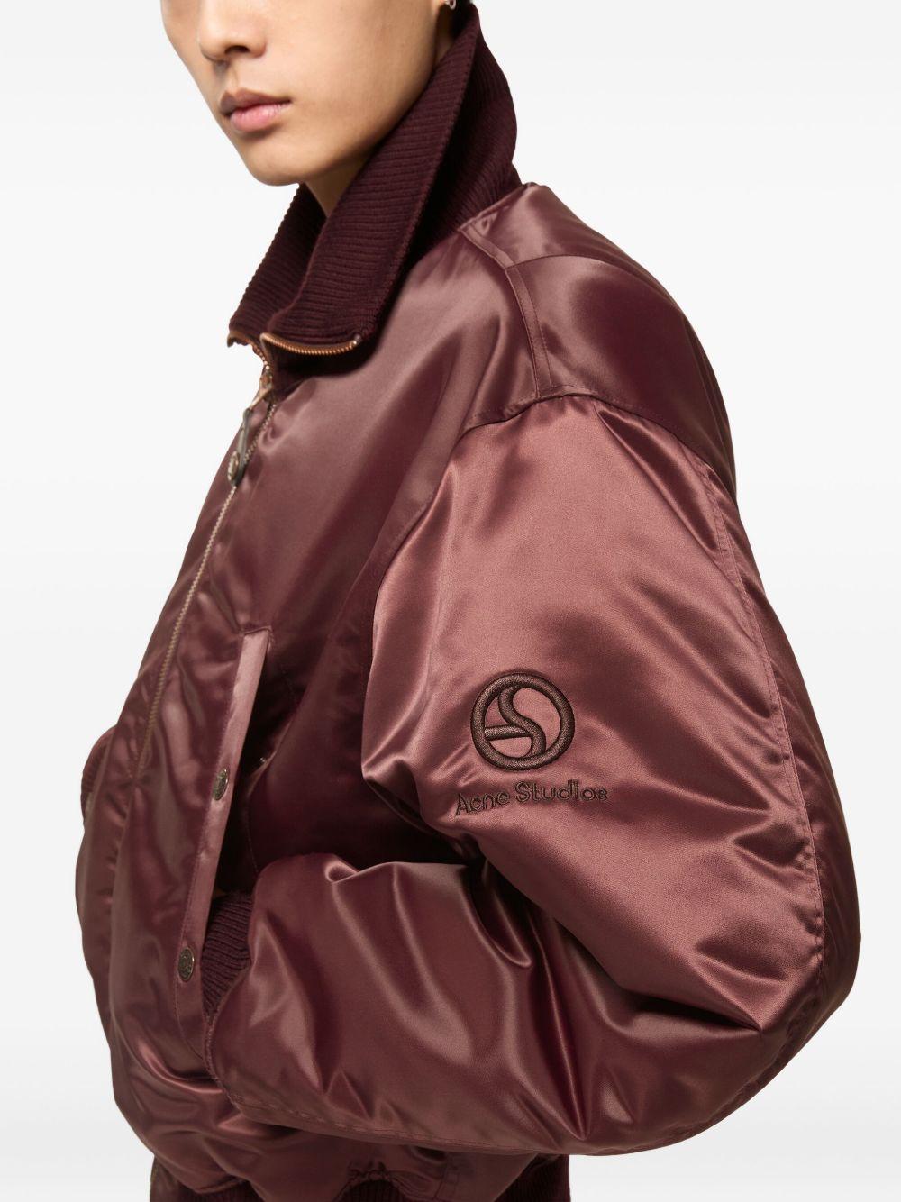satin-finish bomber jacket Product Image