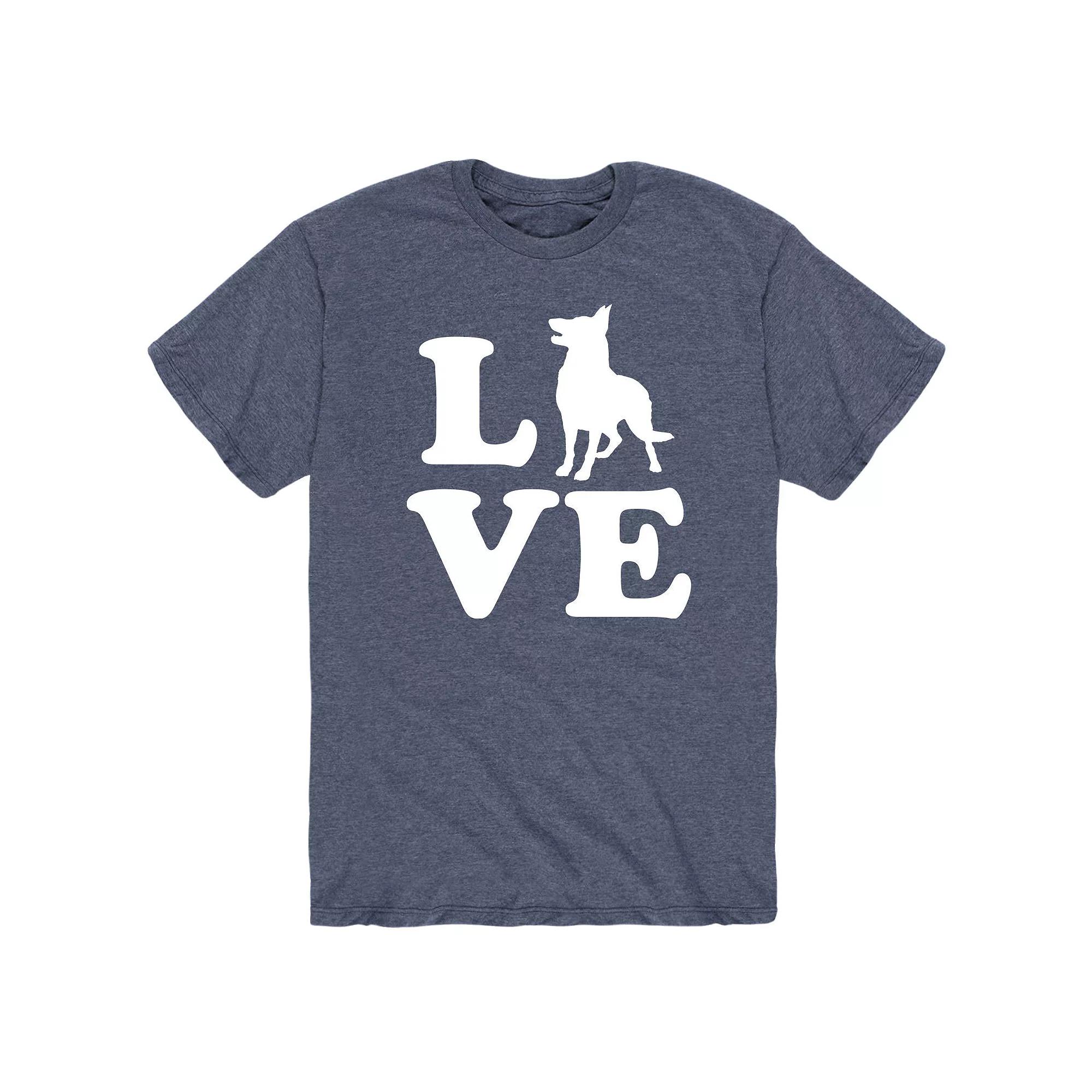 Men's Love German Shepherd Tee,  Product Image
