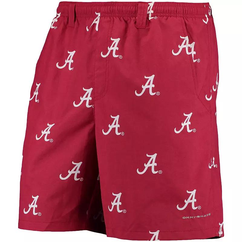 Men's Columbia PFG Crimson Alabama Crimson Tide Backcast II 8-in. Omni-Shade Hybrid Shorts,  Product Image