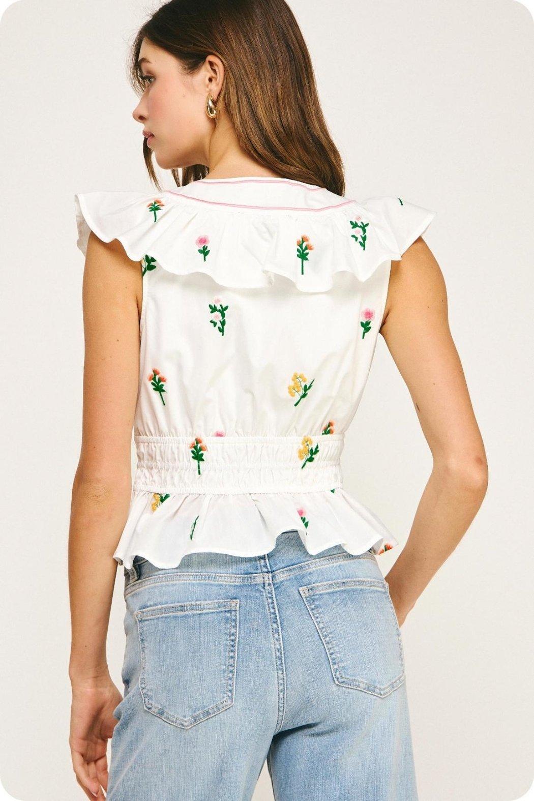 Floral Embroidered Top Product Image