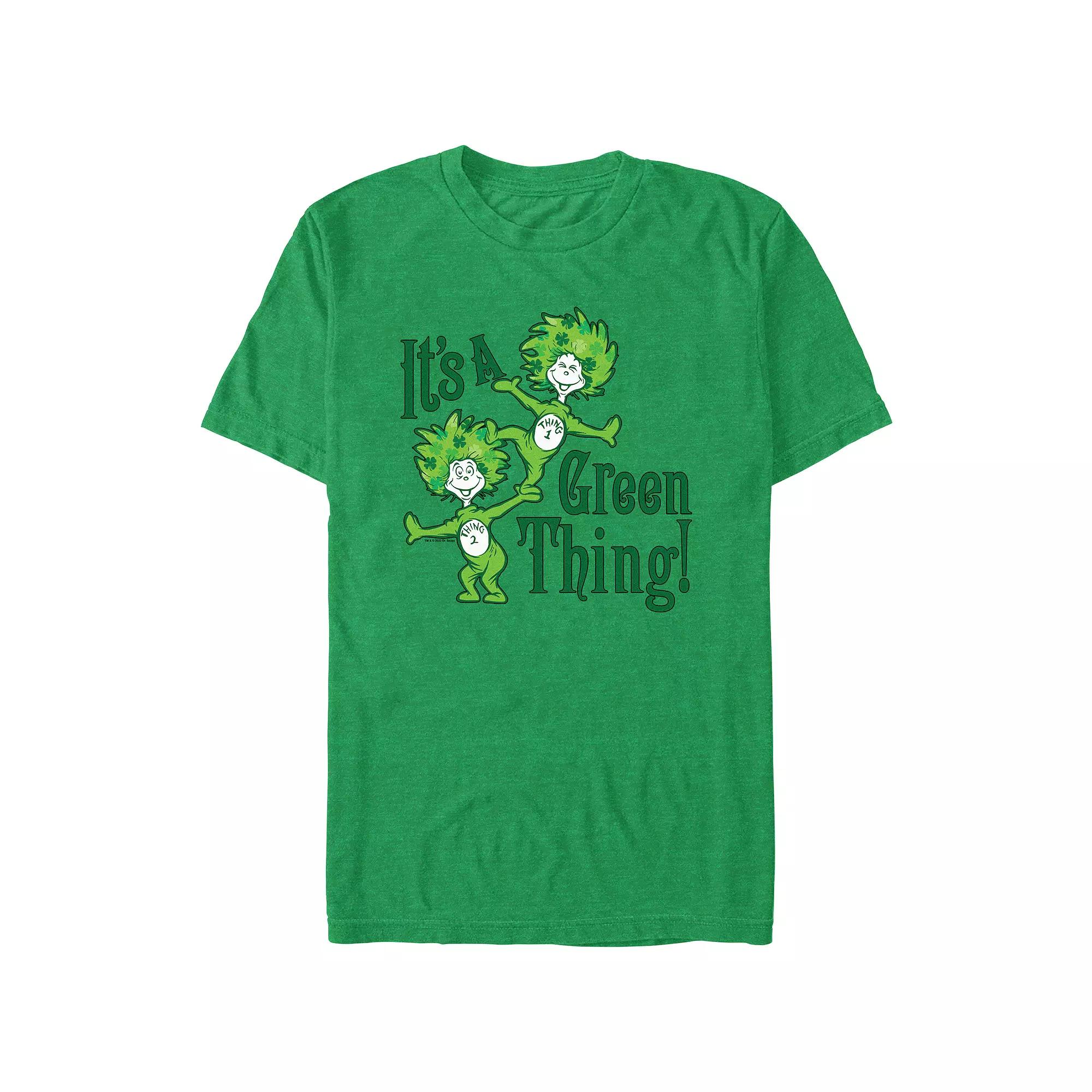 Men's Dr. Seuss It's A Green Thing Graphic Tee, Size: Large, Kelly Grey Product Image