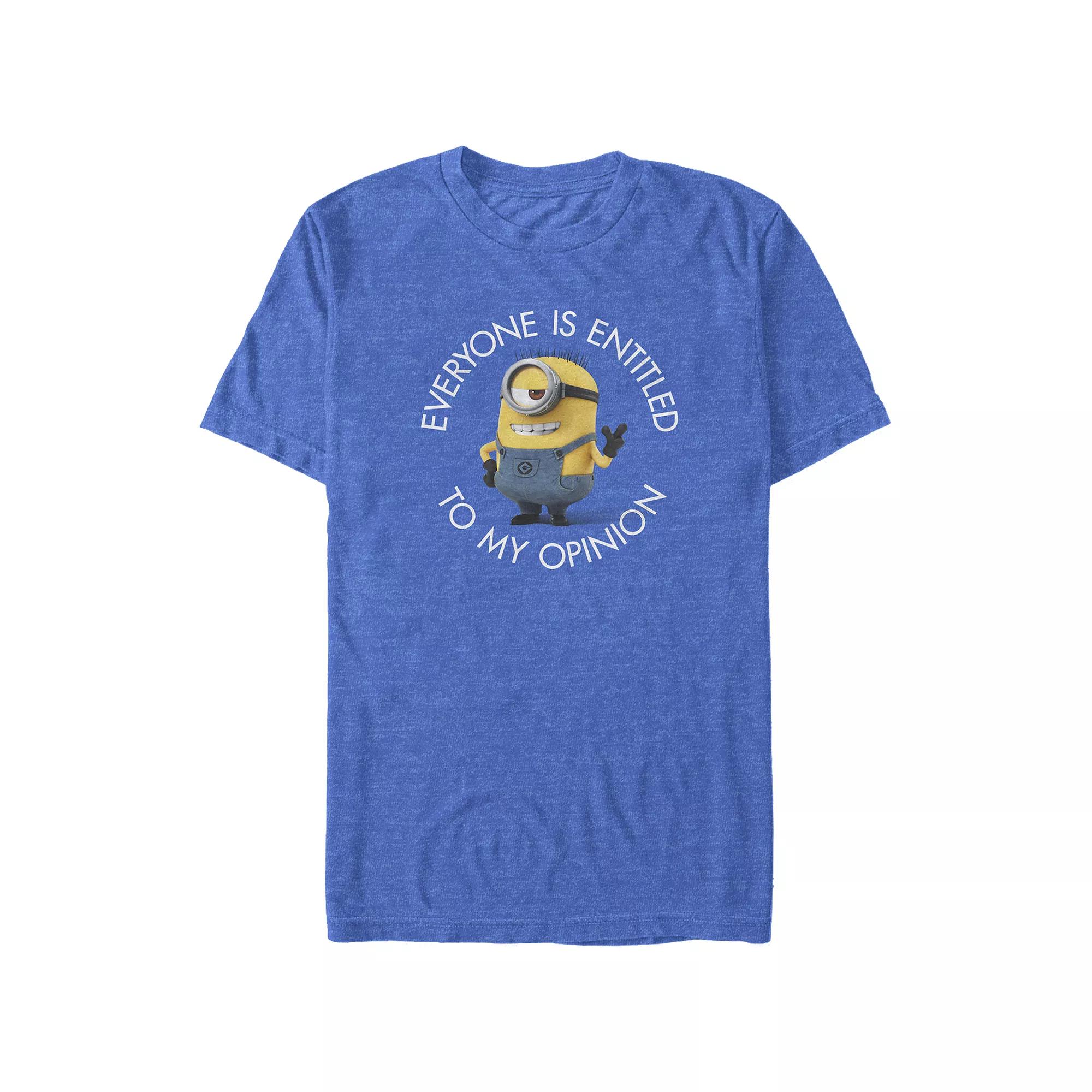 Big & Tall Despicable Me Everyone Is Entitled To My Opinion Graphic Tee, Men's, Size: Large Tall, Royal Grey Product Image