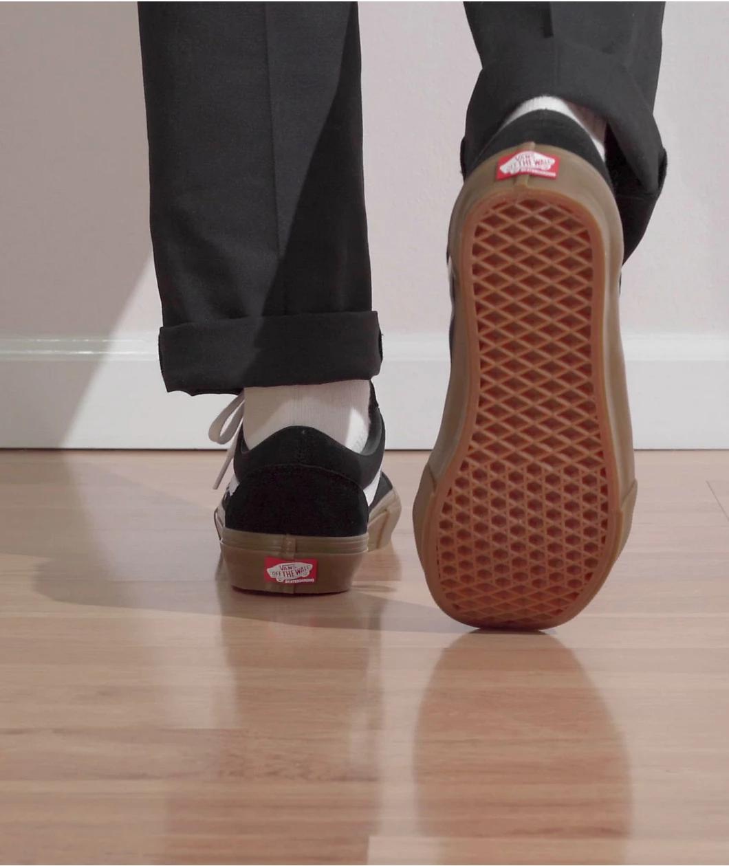 Vans Skate Old Skool Black, White & Gum Skate Shoes Product Image