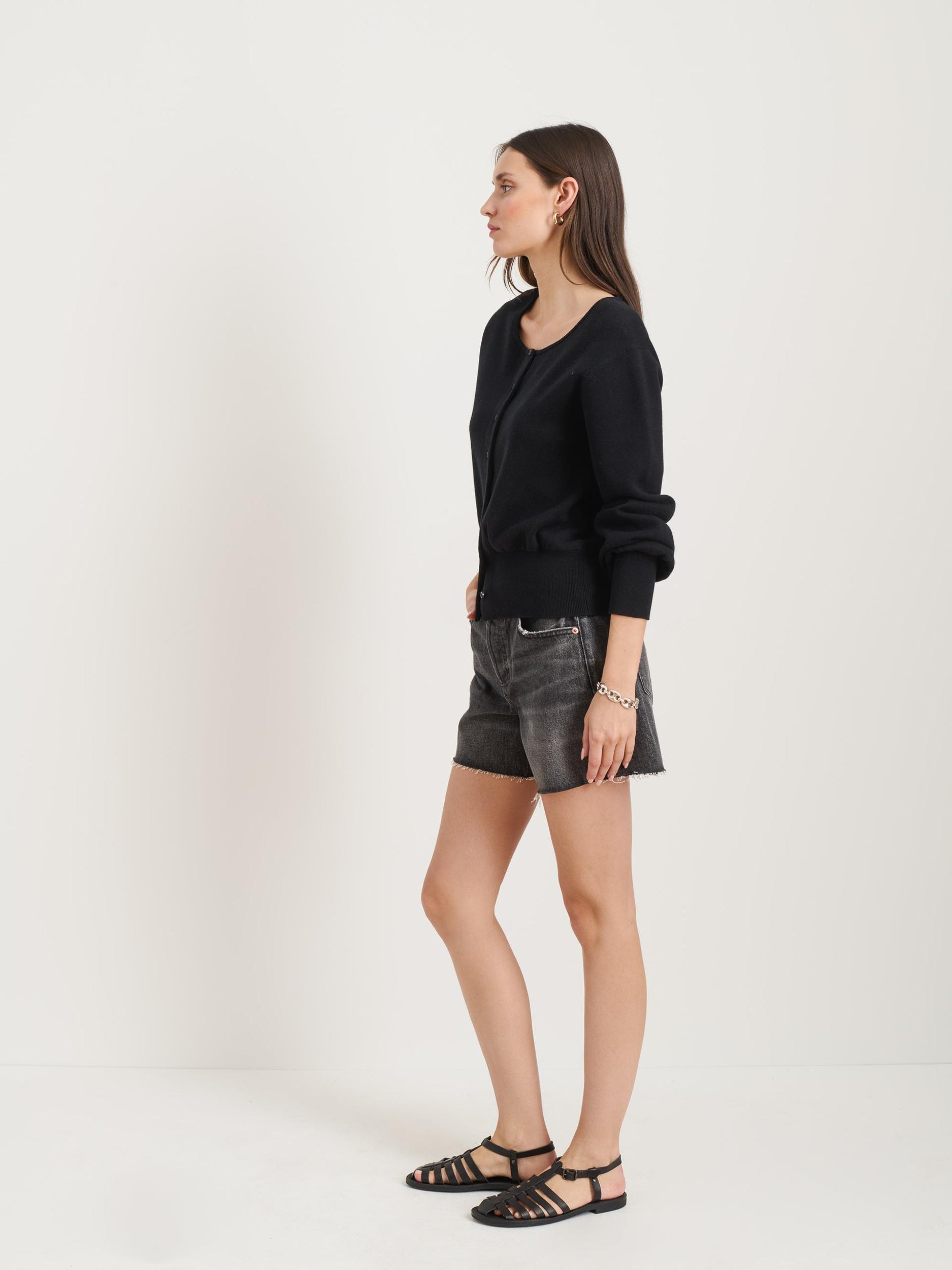 Stella Short in Black Denim Product Image