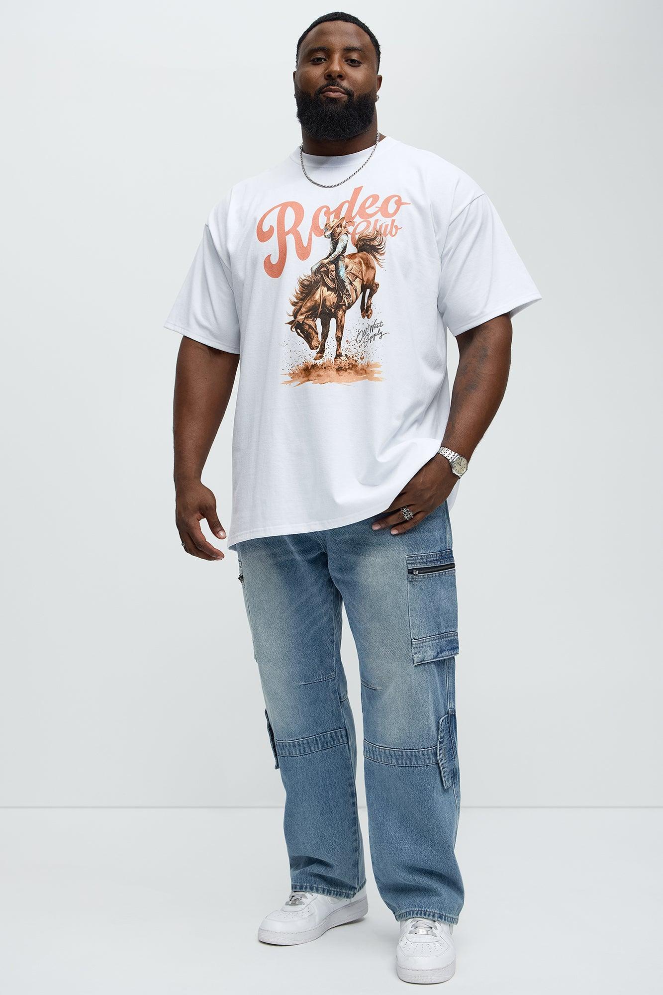 Rodeo Club Oversized Short Sleeve Tee - White Male Product Image