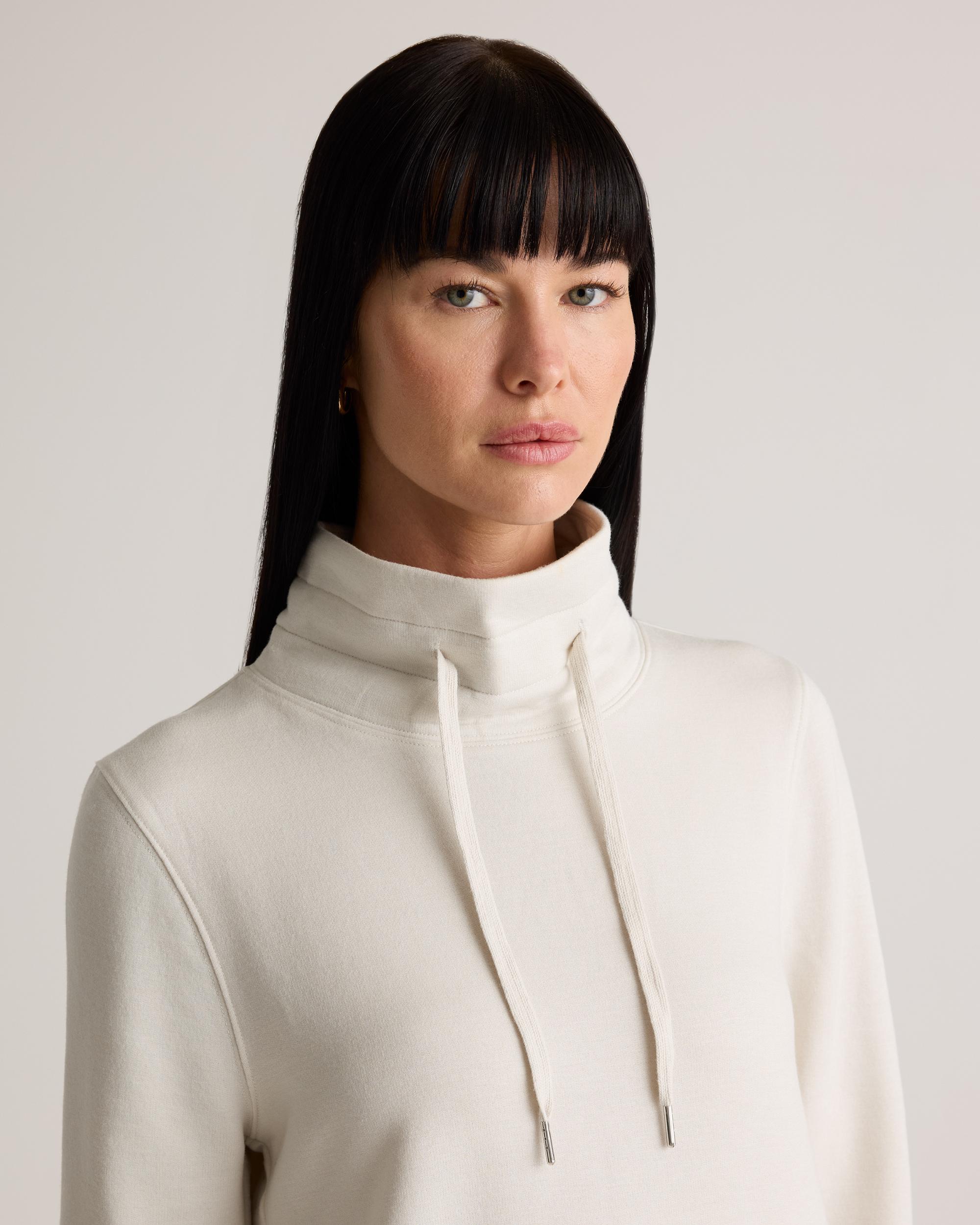 Quince | Women's SuperSoft Fleece Mock Neck Pullover Lenzing Modal Product Image