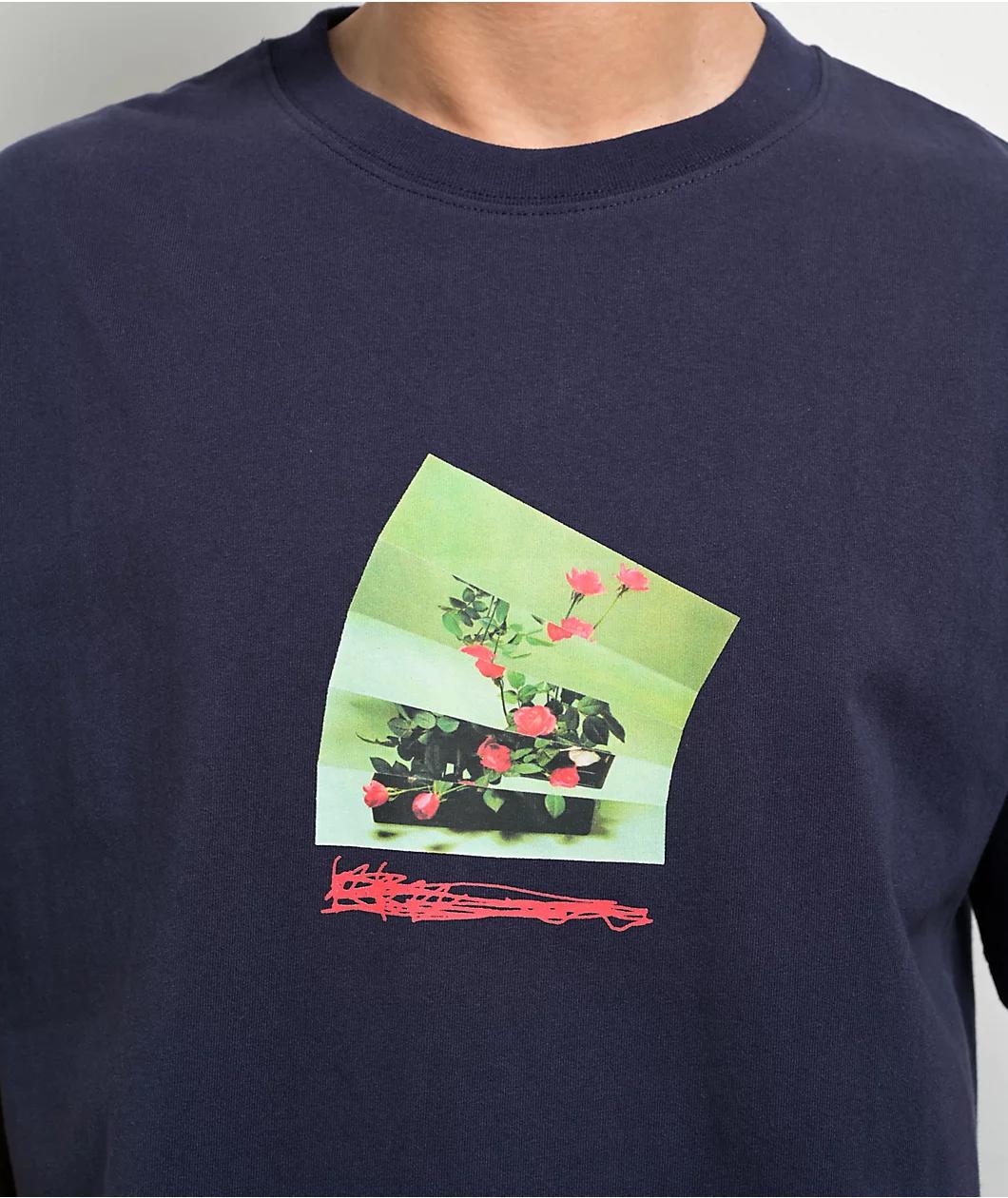 Hoddle Flowers Navy T-Shirt Product Image