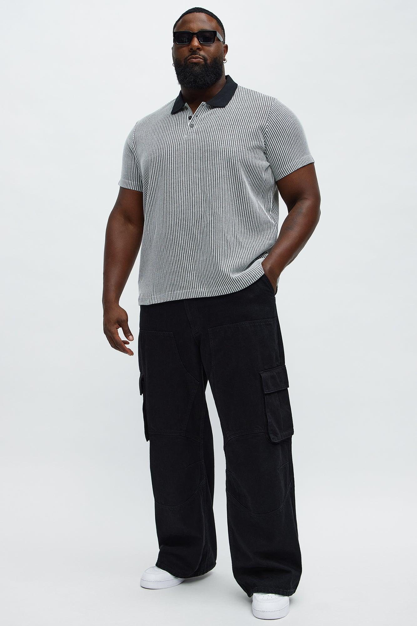 Success Magnet Knitted Polo - Black/White Product Image