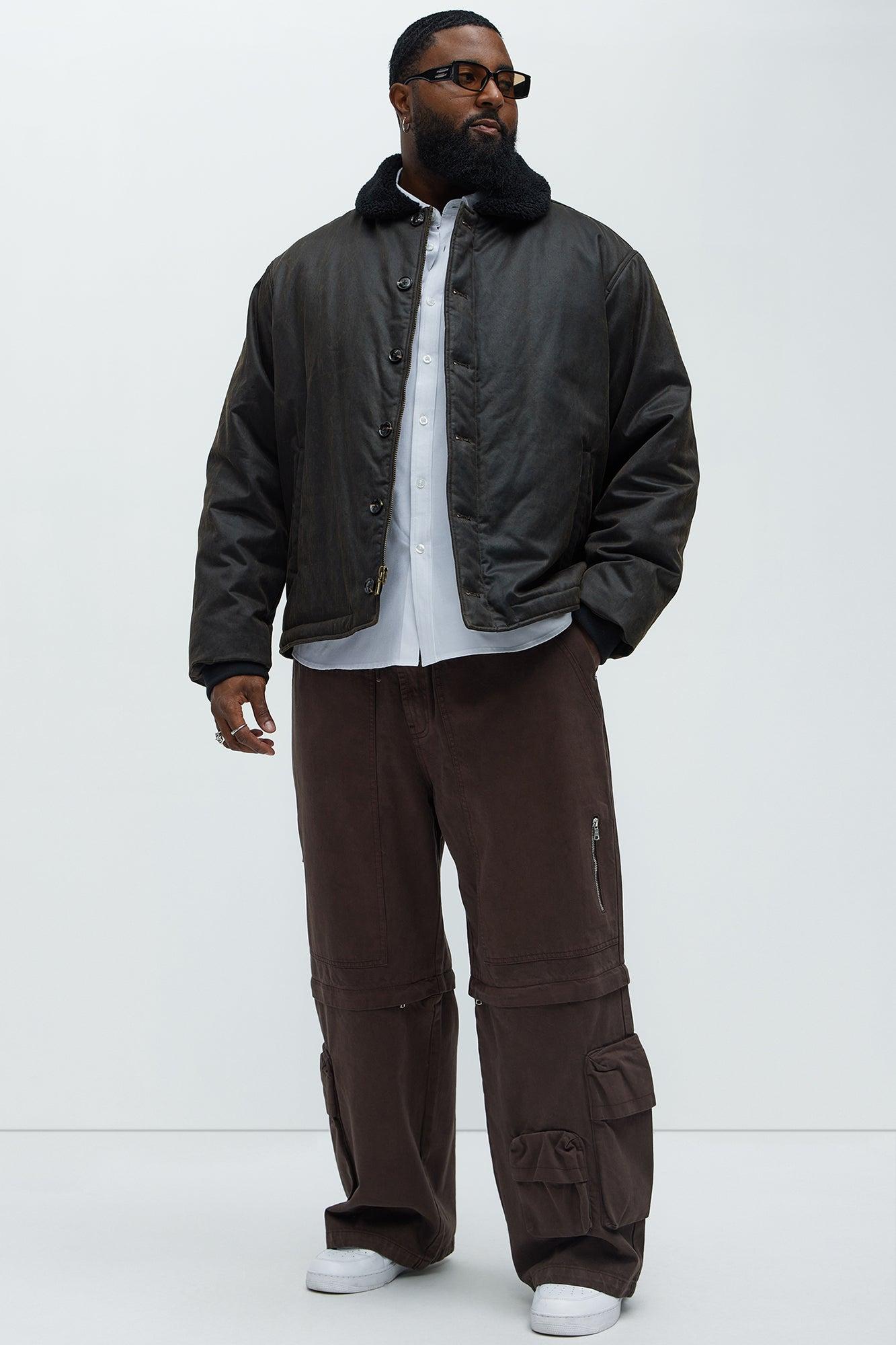 Denali Waxed Sherpa Jacket - Brown Male Product Image