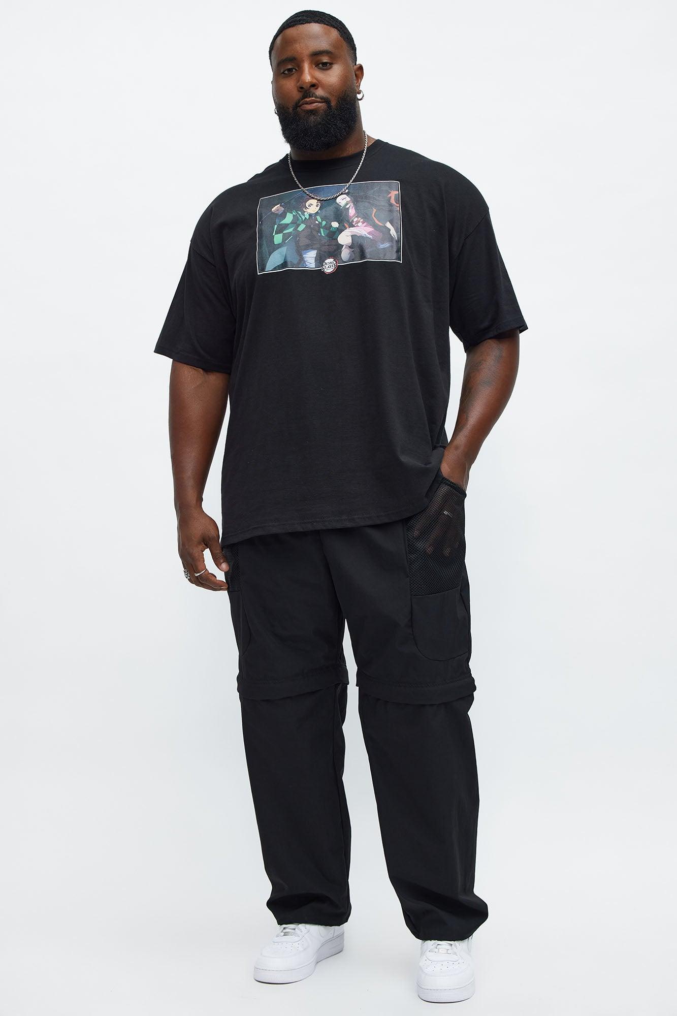 Demon Slayer Tanjiro And Nezuko Short Sleeve Tee - Black Male Product Image