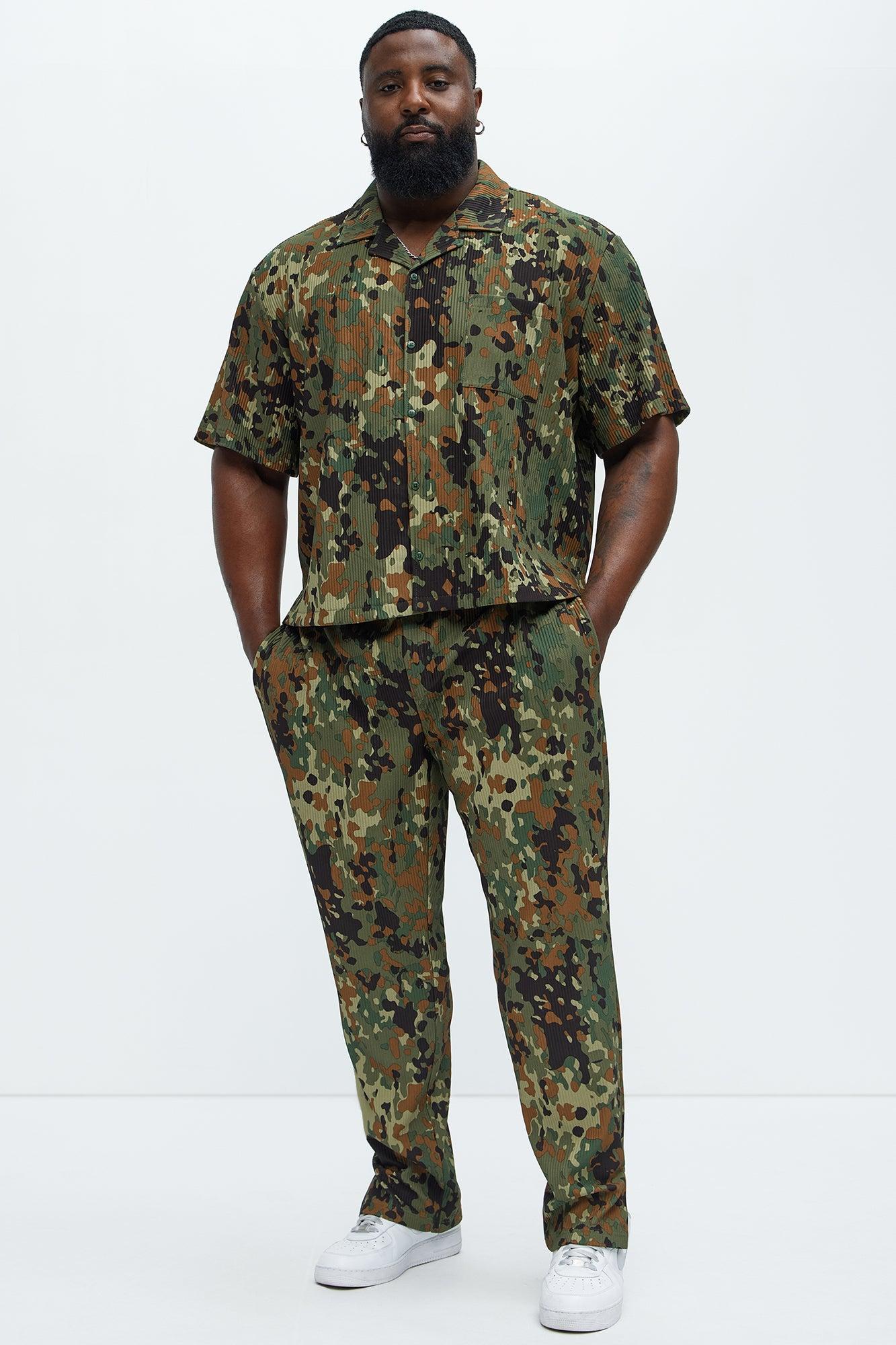 Show Up Short Sleeve Cuban Shirt - Camouflage Product Image
