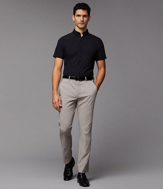 Perry Ellis Premium Stretch Modern Fit Flat Front Dress Pants Product Image