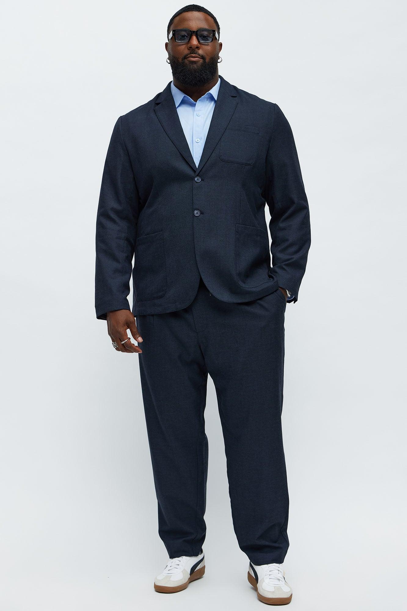 Slim Modern Stretch-Waist Everyday Trouser - Navy Product Image