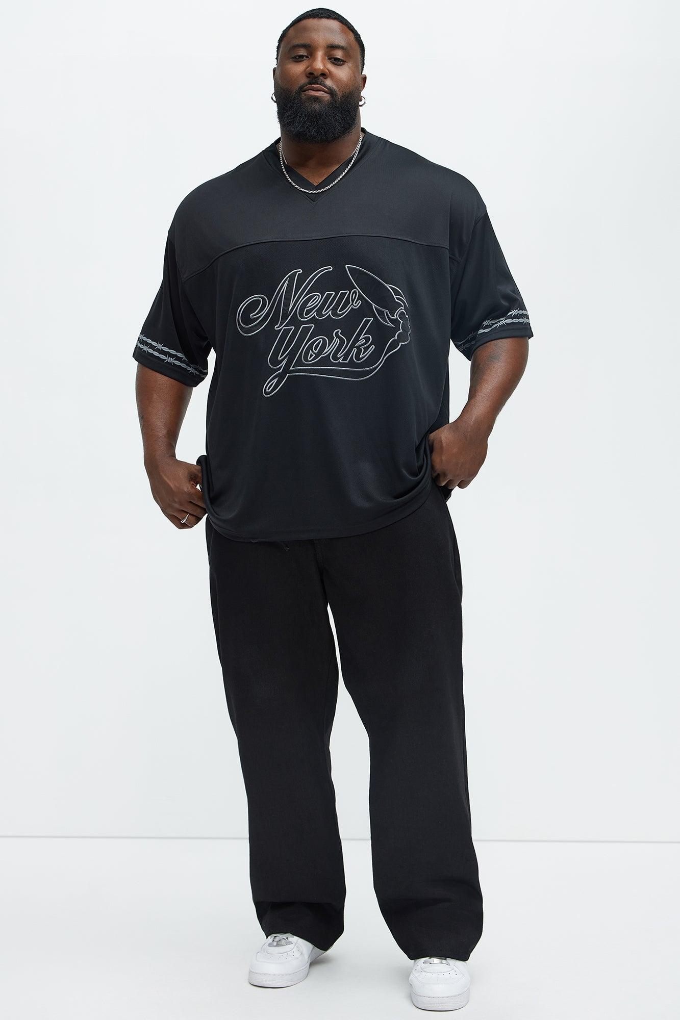 Rockets Embroidered Mesh Jersey - Black Product Image