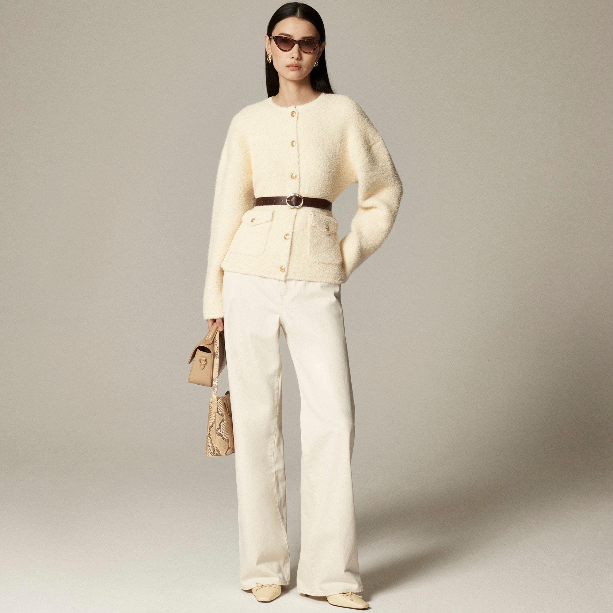 Cinched-waist sweater-jacket Product Image