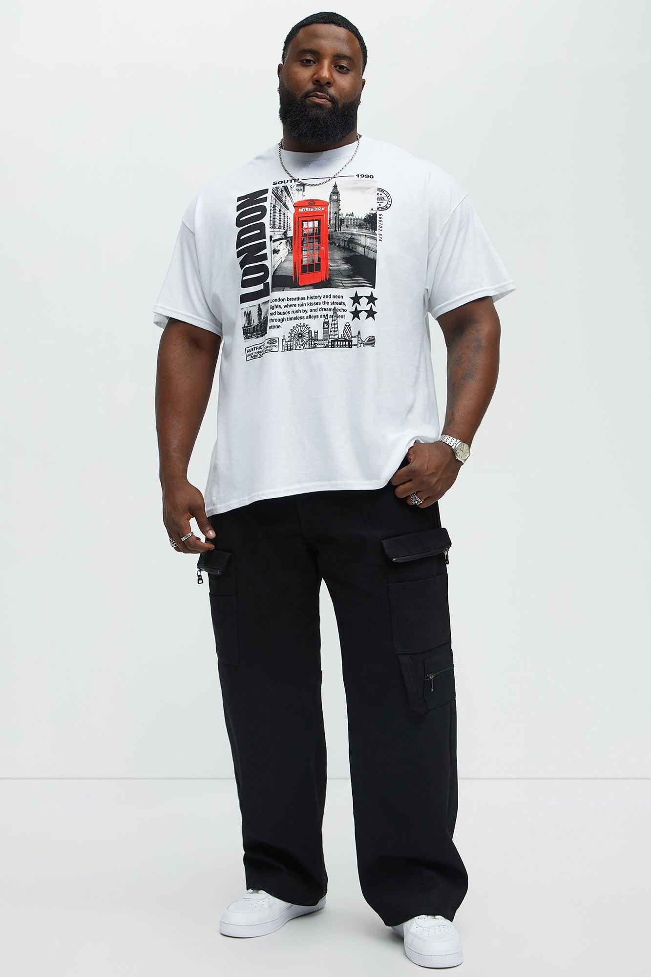 Midnight In London Short Sleeve Tee - White Male Product Image