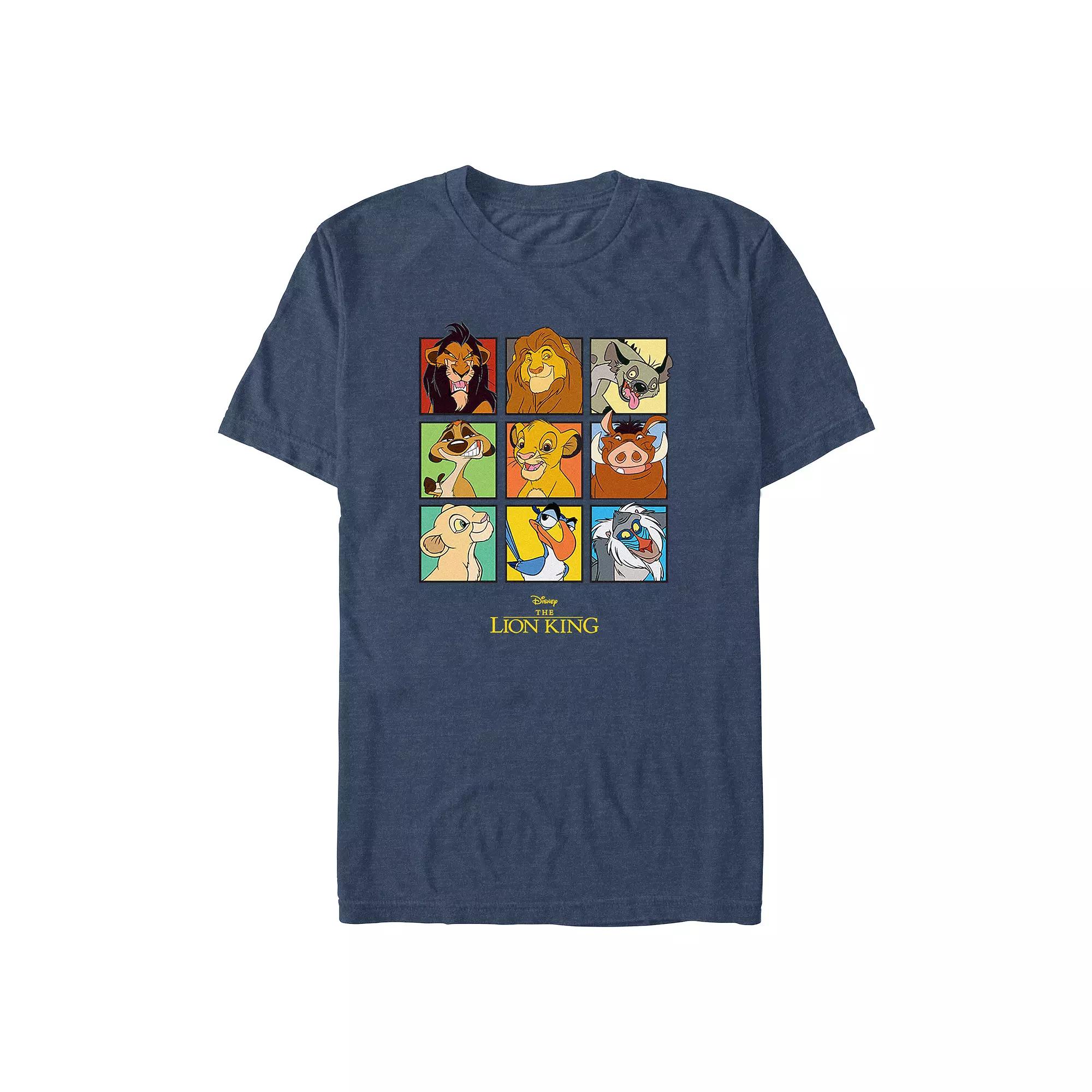 Disney's The Lion King Characters Square Portraits Men's Graphic Tee,  Product Image