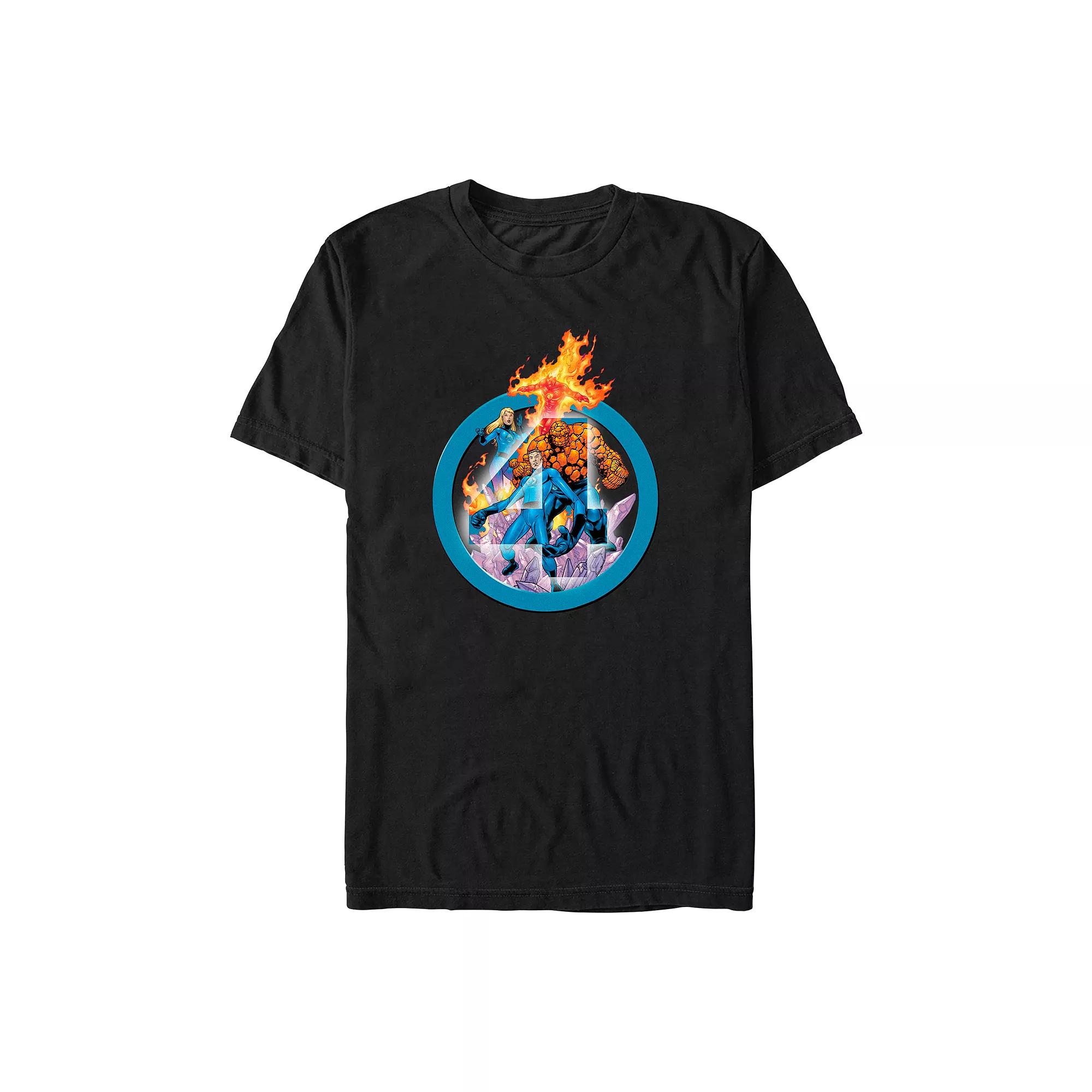 Big & Tall Marvel Fantastic Four Clear Logo Graphic Tee, Men's,  Product Image