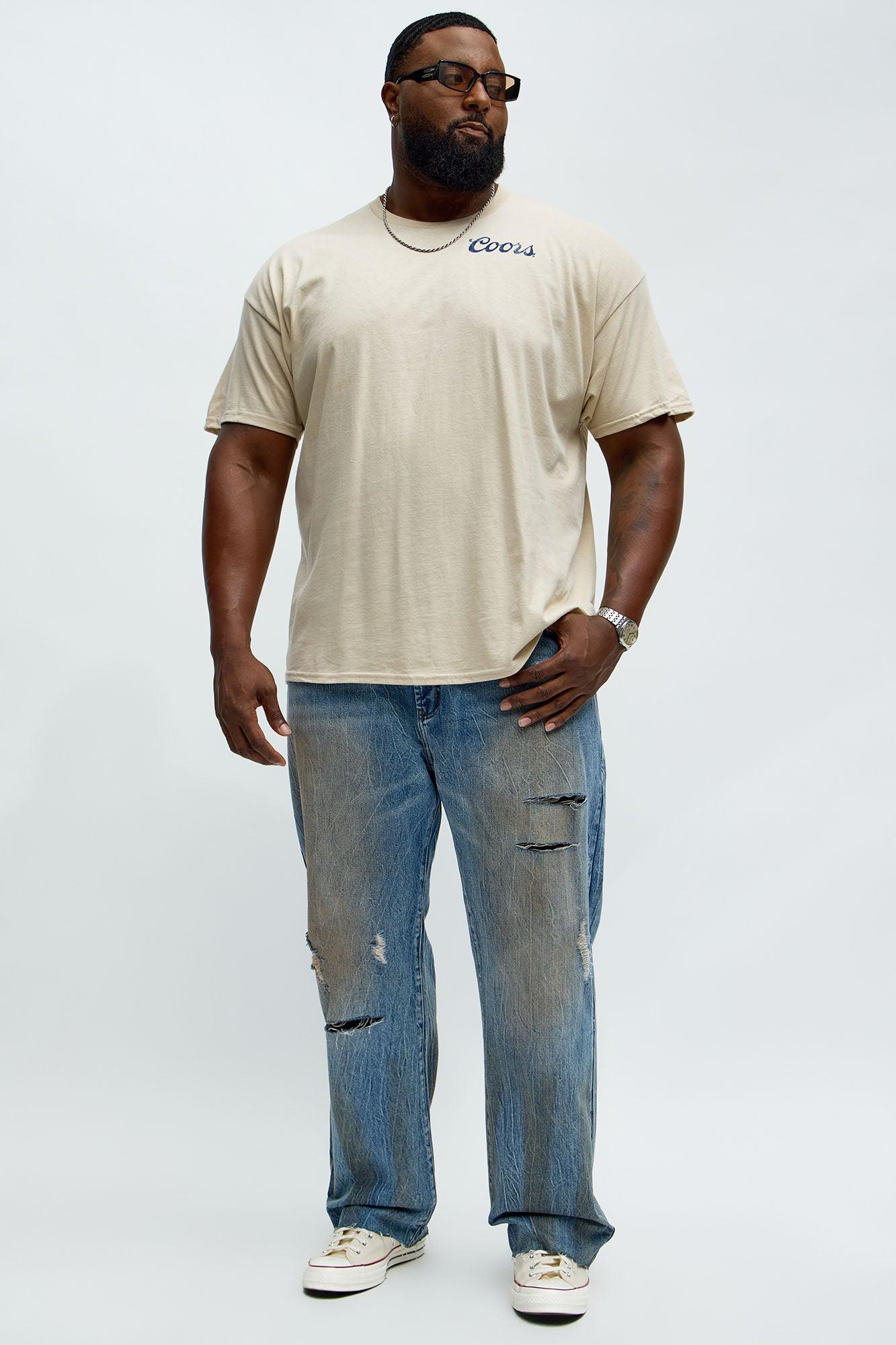 Straight Get Dirty With It Distressed Jeans - Medium Blue Wash Product Image