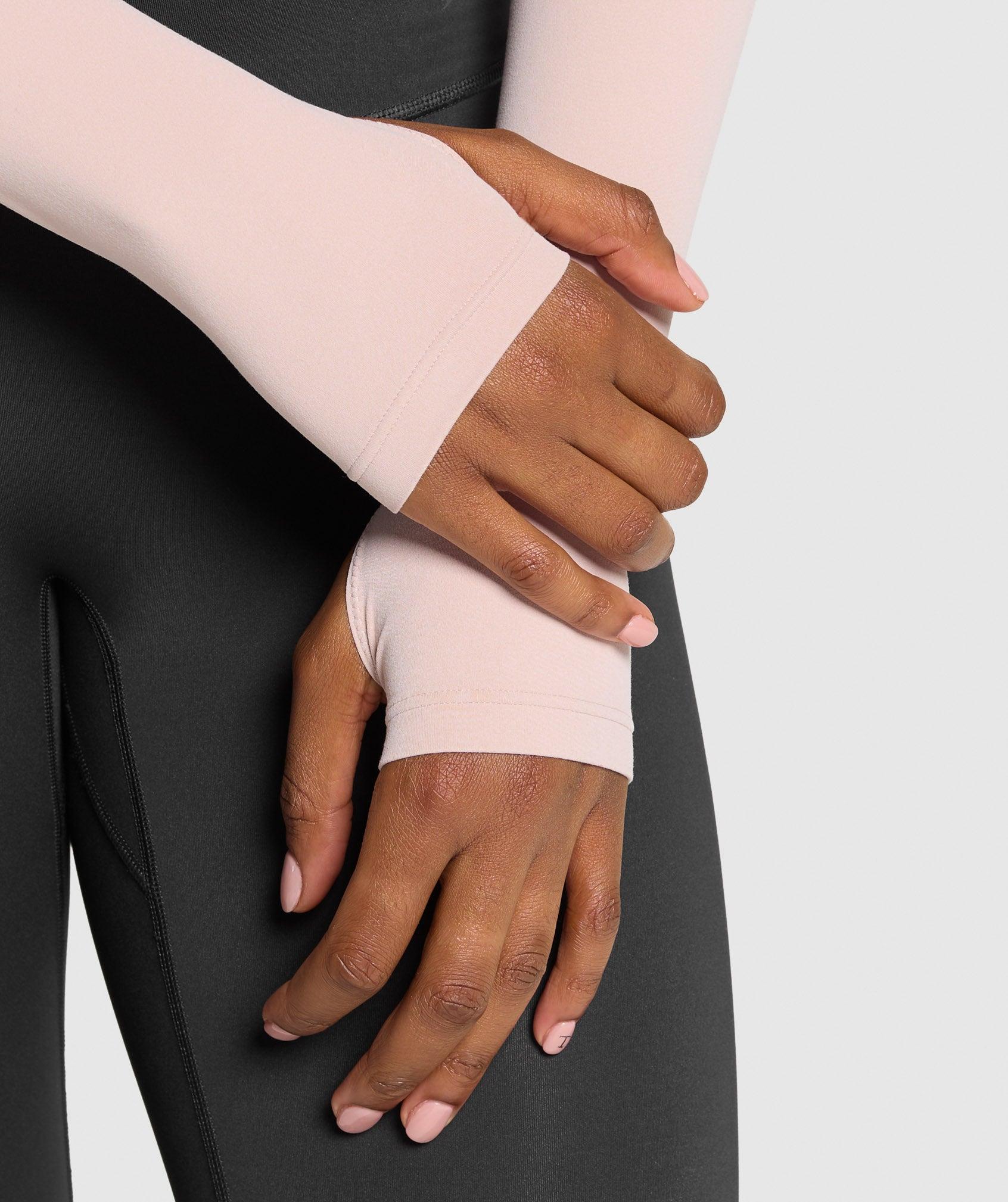 Gymshark Ruched Long Sleeve Top - Muted Pink Female Product Image