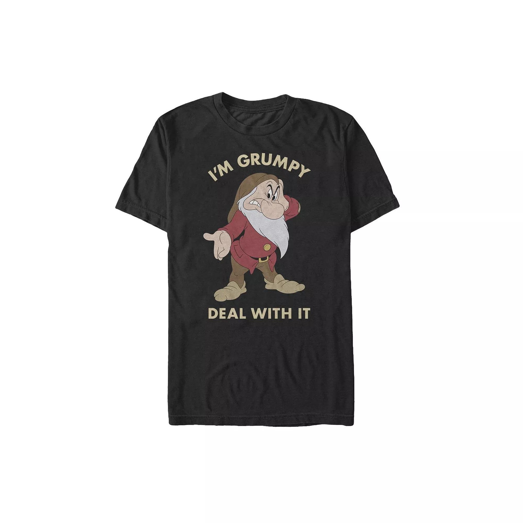 Men's Disney's Snow White and the Seven Dwarves Grumpy Deal Tee, Size: XXL, Black Product Image