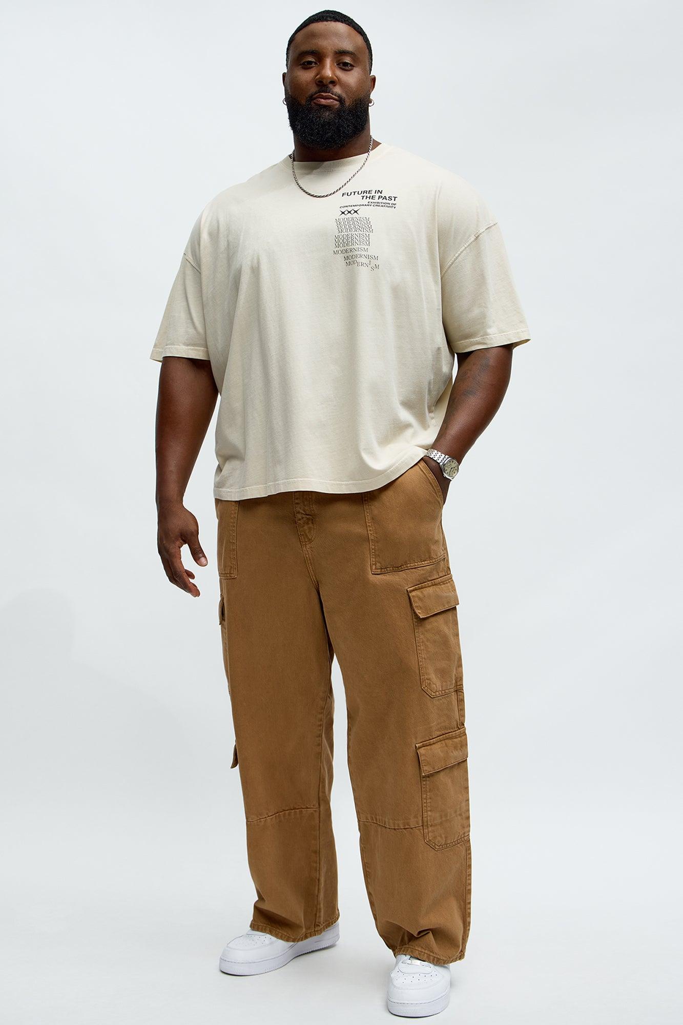 Modernism Art Center Oversized Short Sleeve Tee - Cream Male Product Image