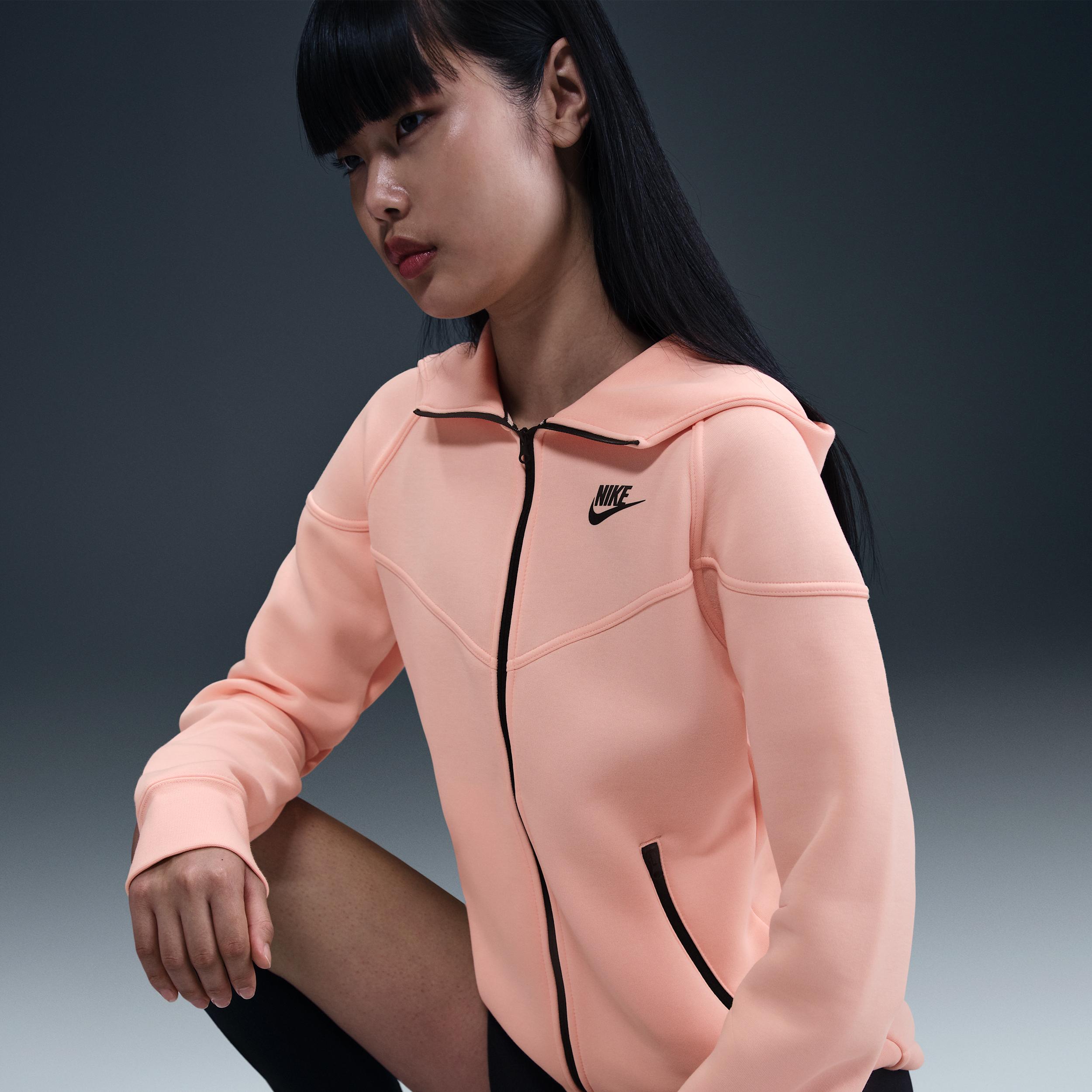 Womens Nike Sportswear Tech Fleece Windrunner Full-Zip Hoodie | FB8338-664 Product Image