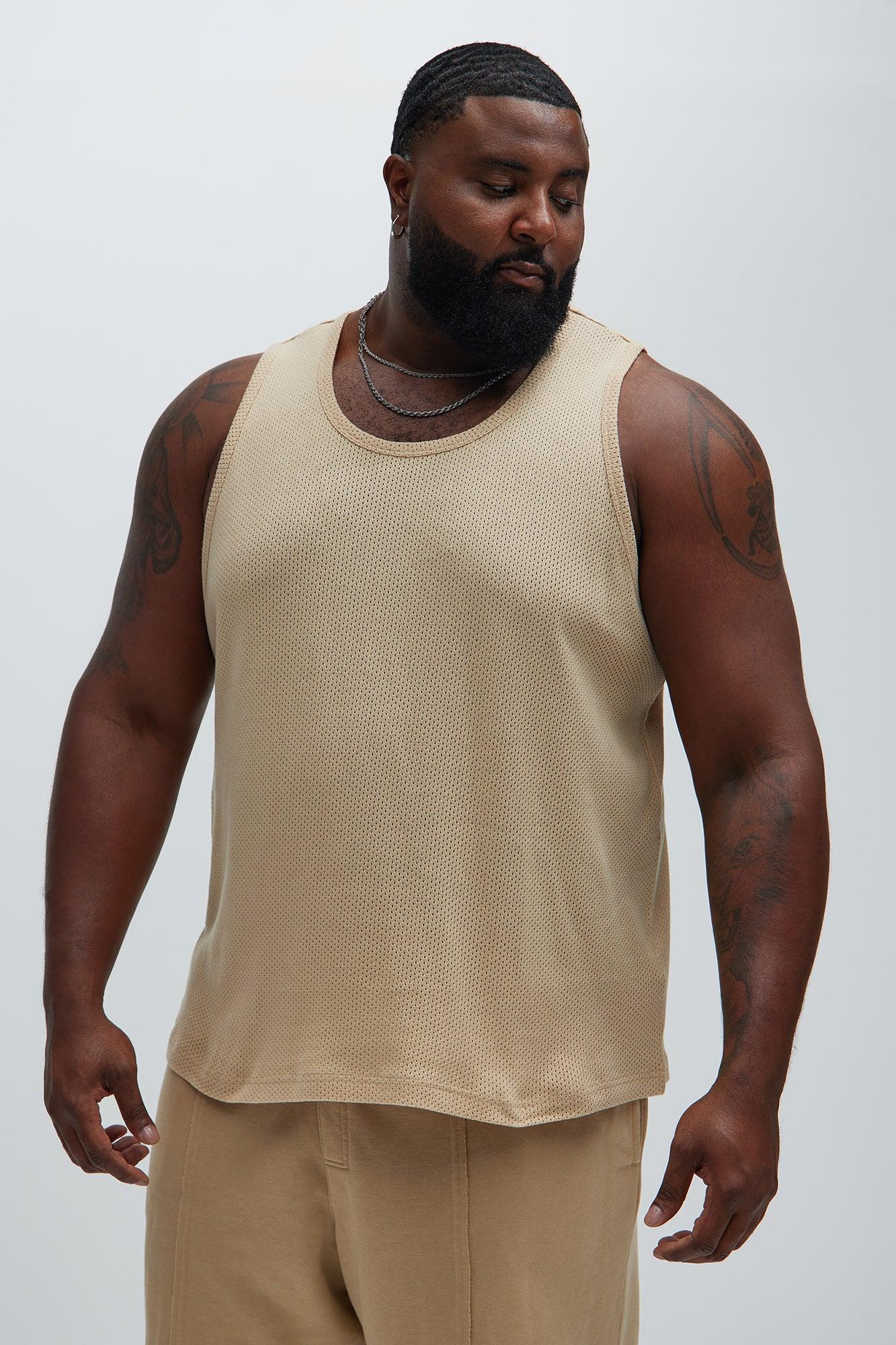 Randall Textured Tank - Tan Product Image