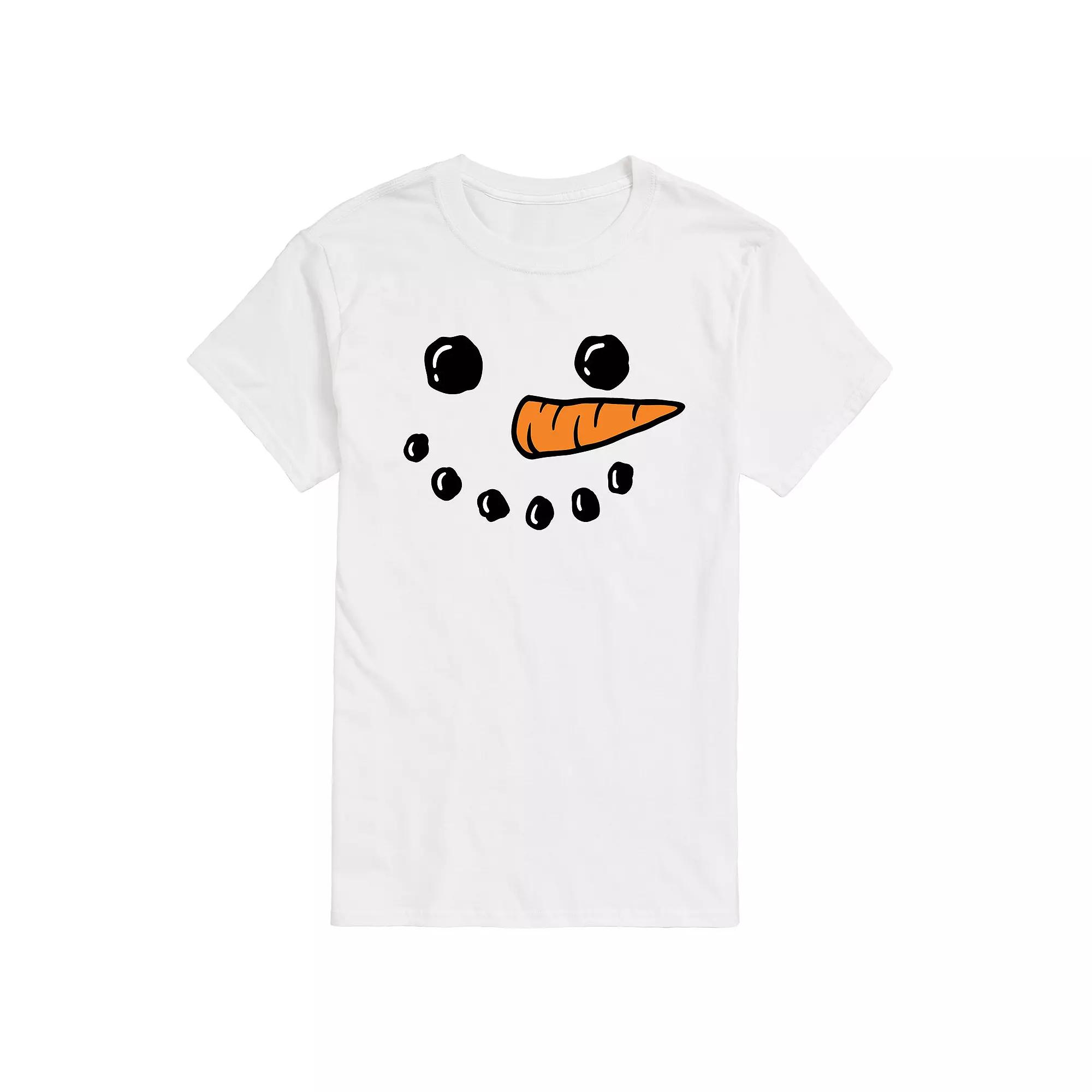 Big & Tall Snowman Face Tee, Men's,  Product Image