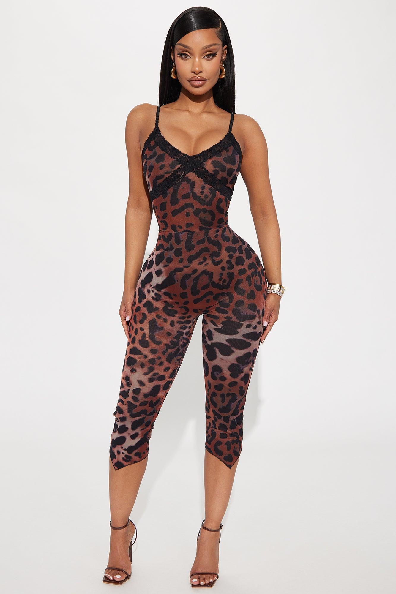 She's Been Spotted Capri Jumpsuit - Brown/combo Product Image