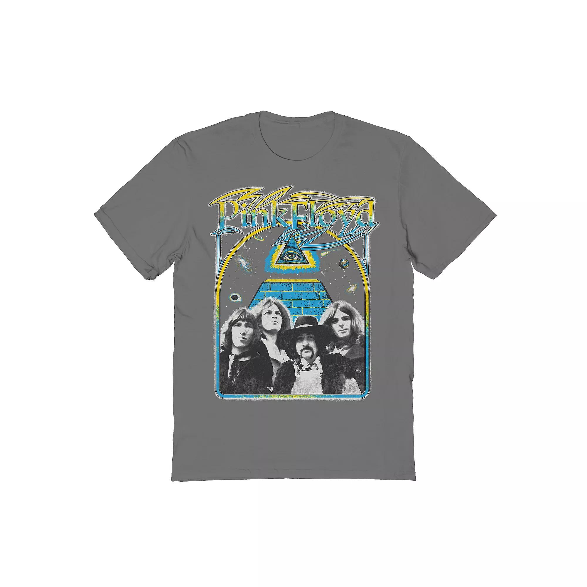 Men's Pink Floyd Pyramid Eye Graphic Tee, Size: Large, Grey Product Image