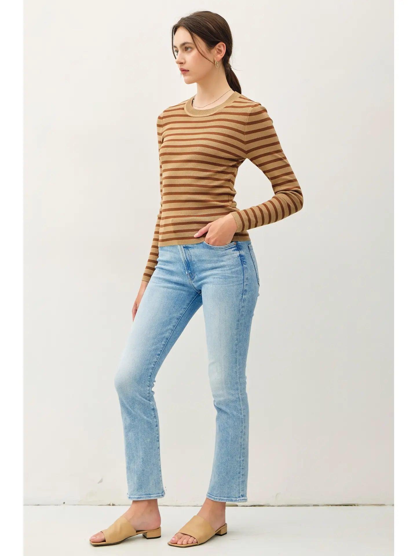 Classic Fit Striped Sweater Product Image