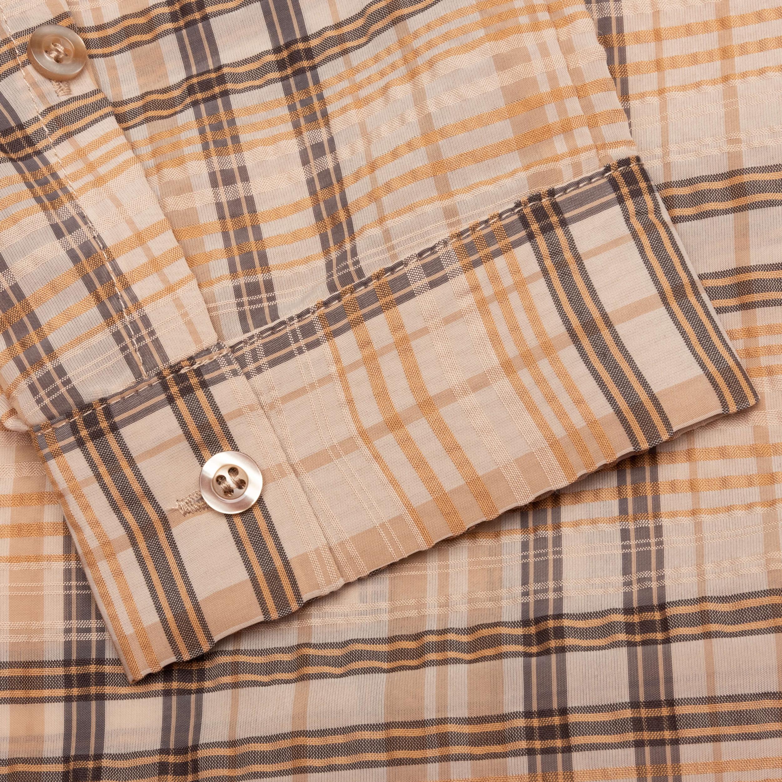 Sheer Flannel Shirt - Brown Checker Male Product Image