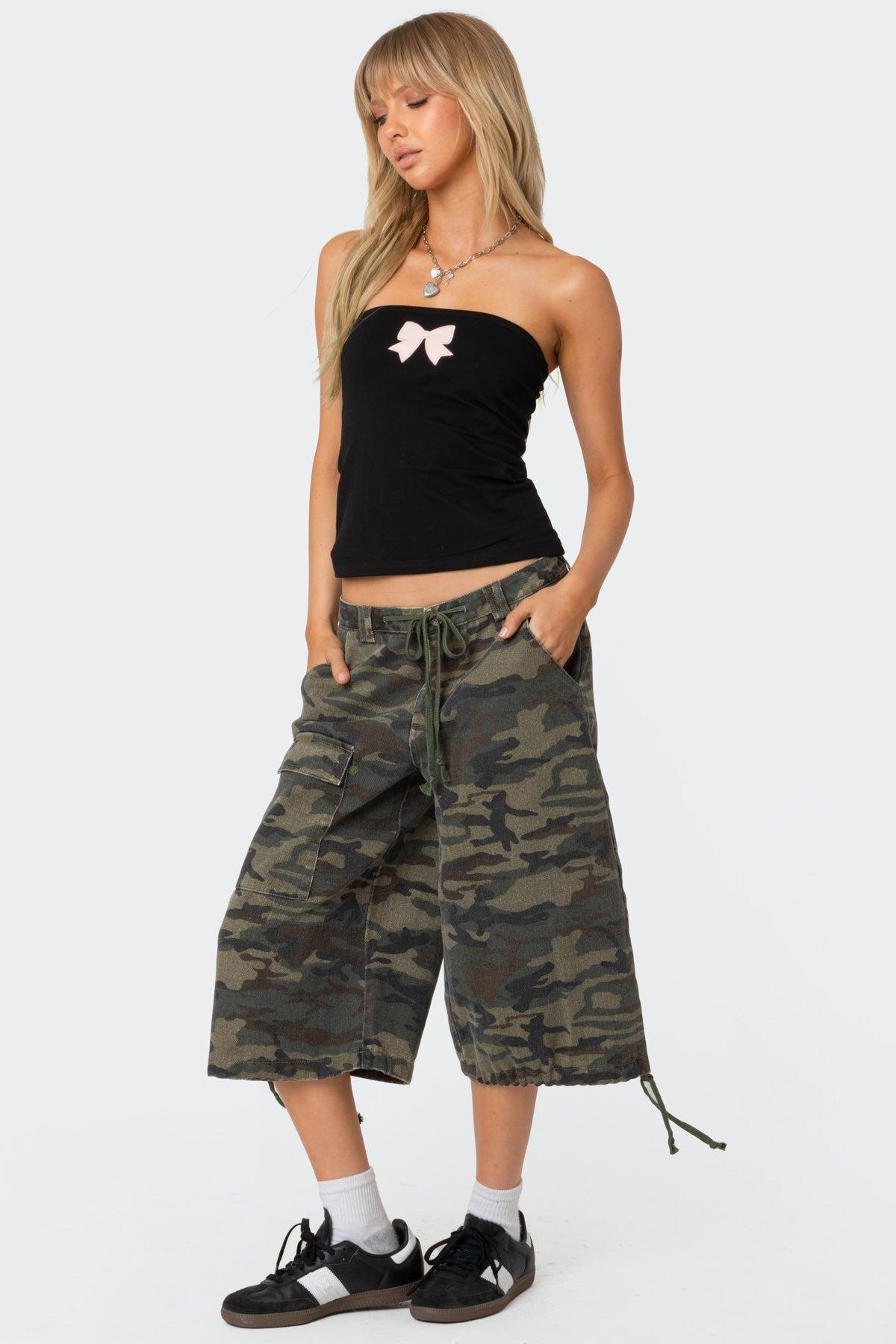 Camo Cargo Bermuda Shorts Product Image