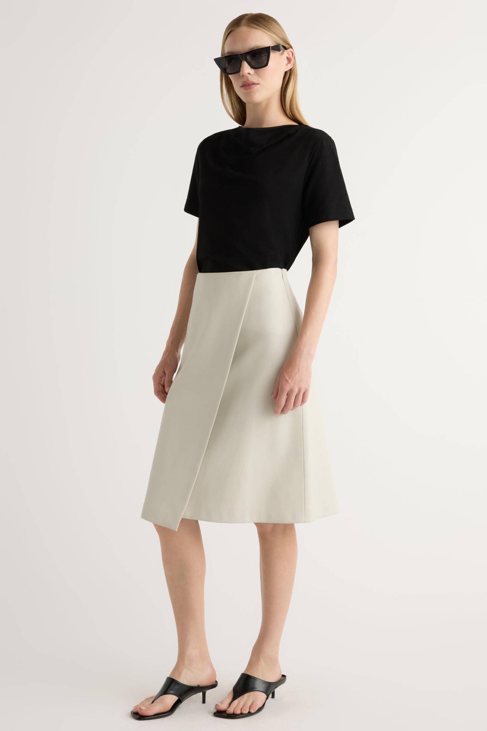 Kendra Organic Cotton Cowl-Neck Tee Product Image