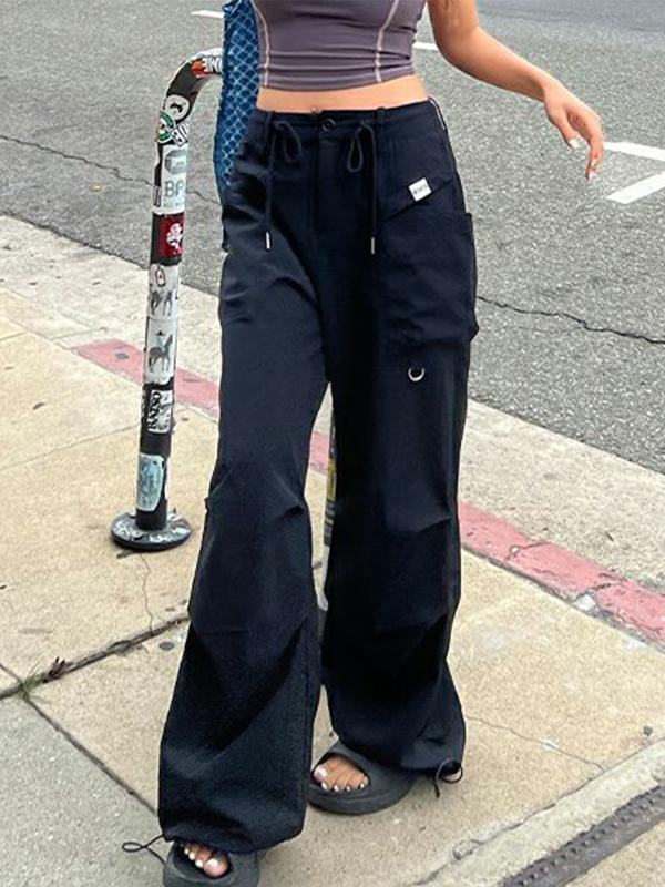 Vintage Drawstring Bound Feet Cargo Pants Product Image